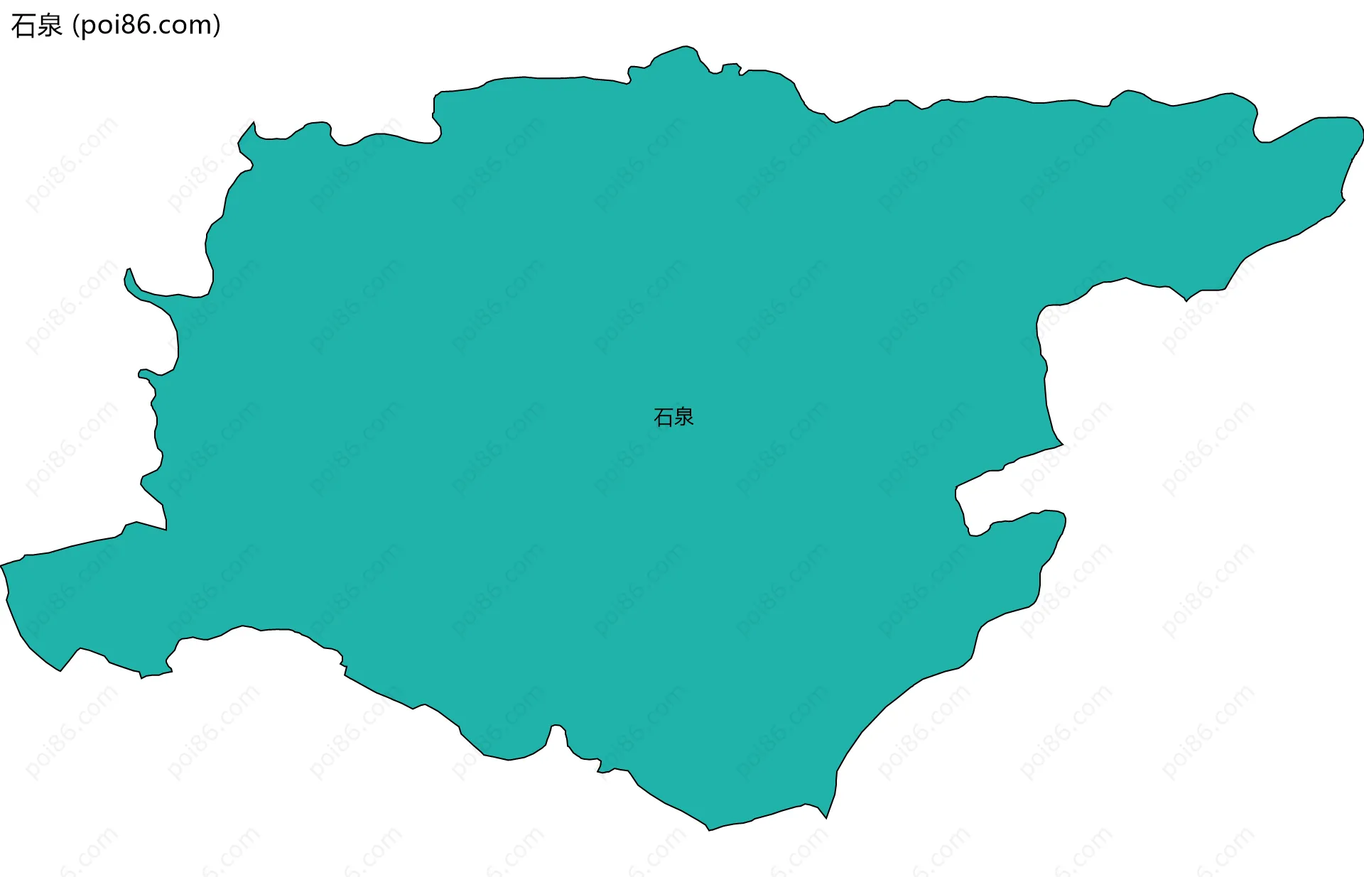 石泉边界地图