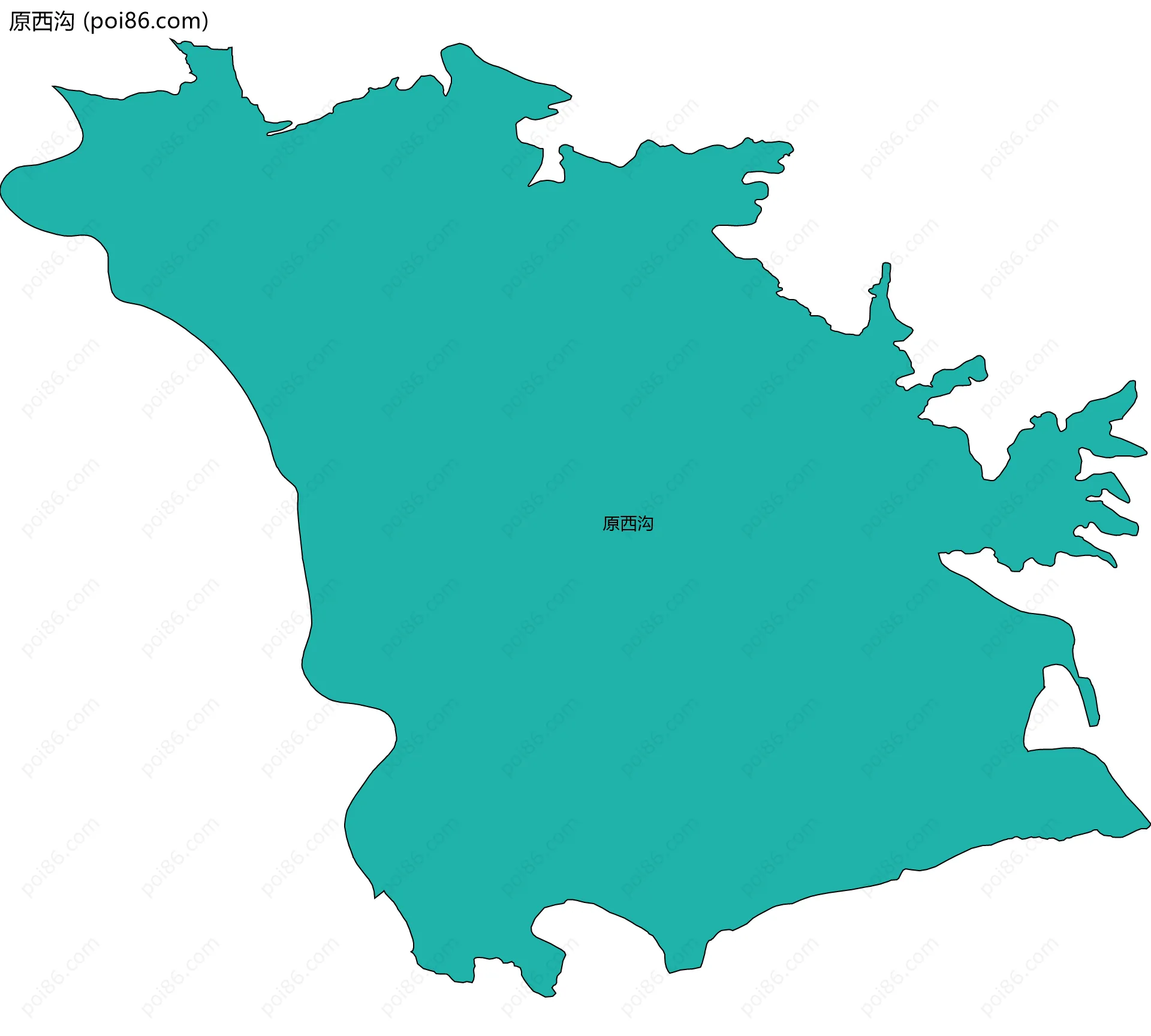 原西沟边界地图
