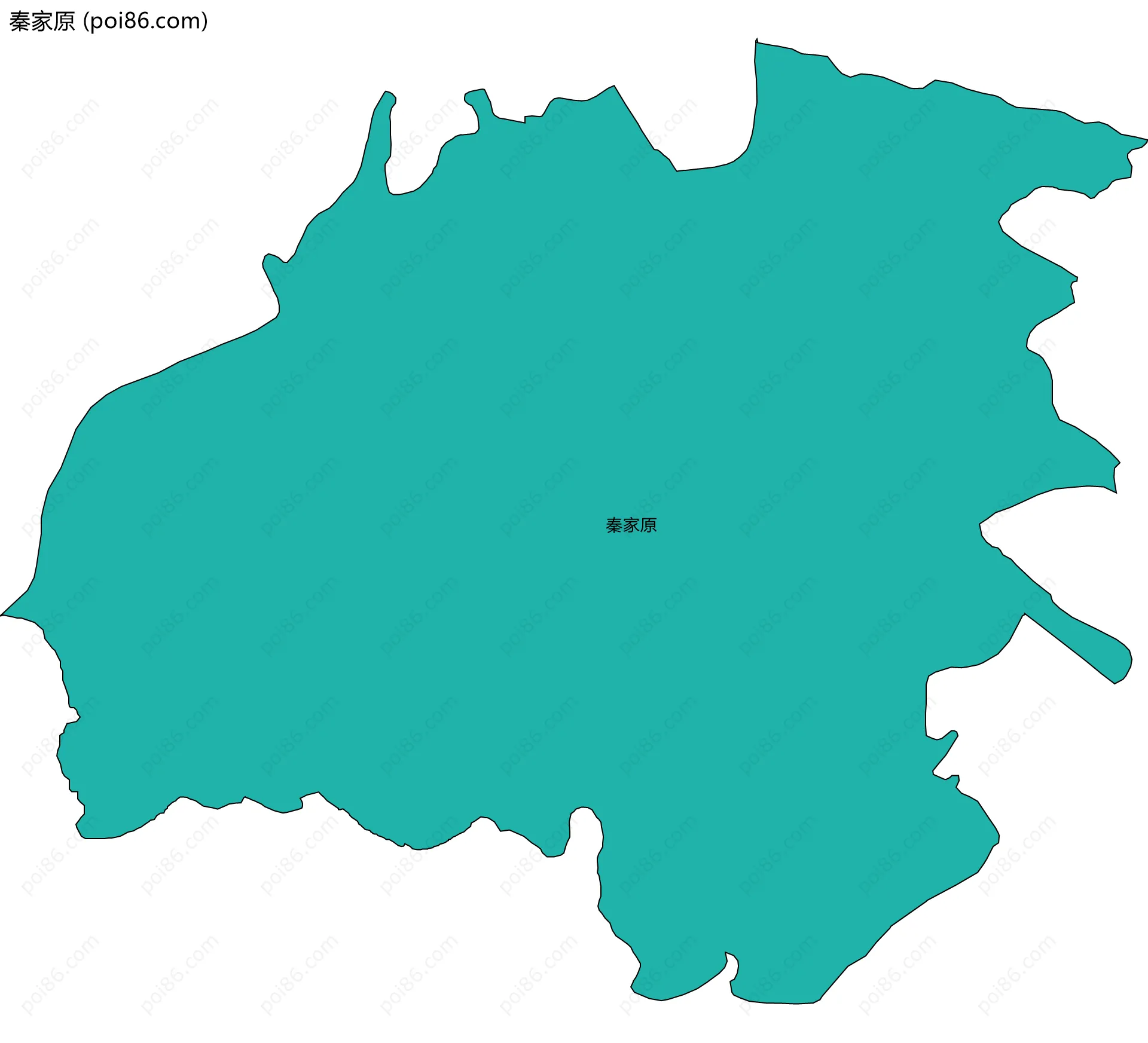 秦家原边界地图