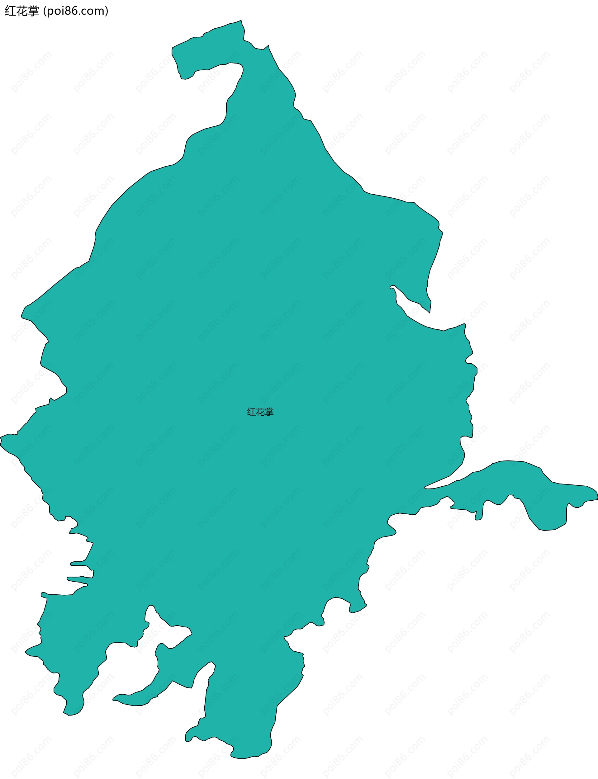 红花掌边界地图