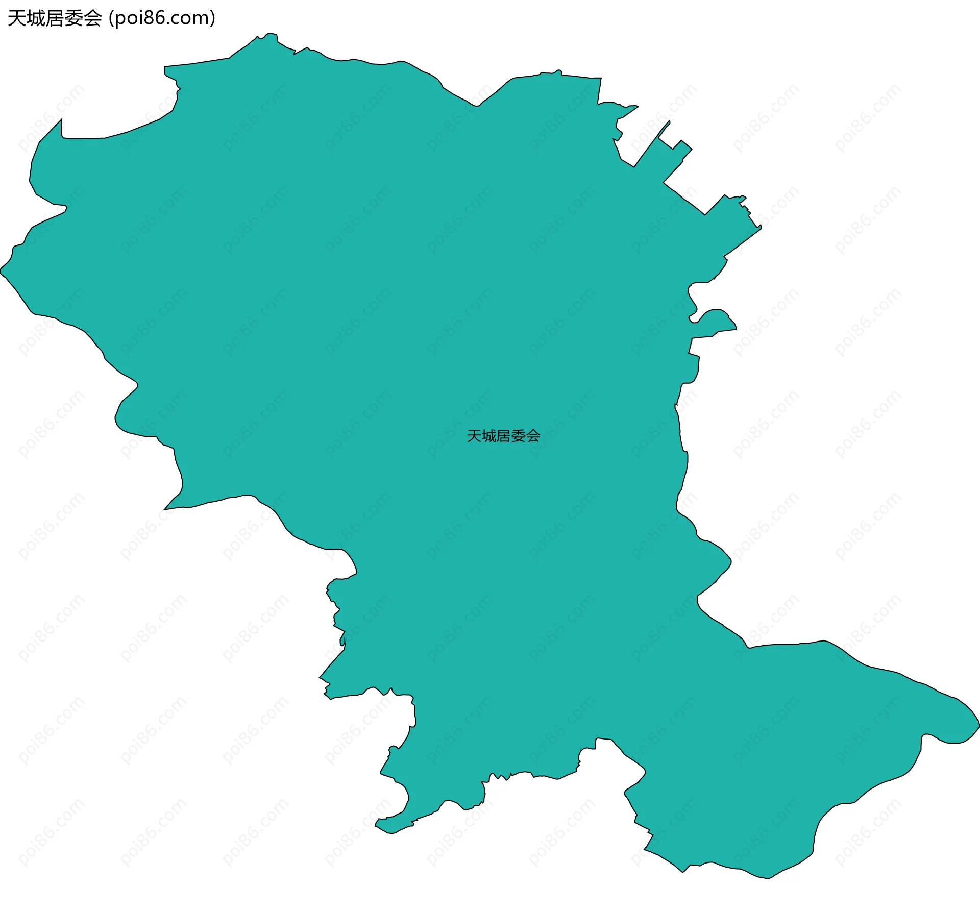 天城居委会边界地图
