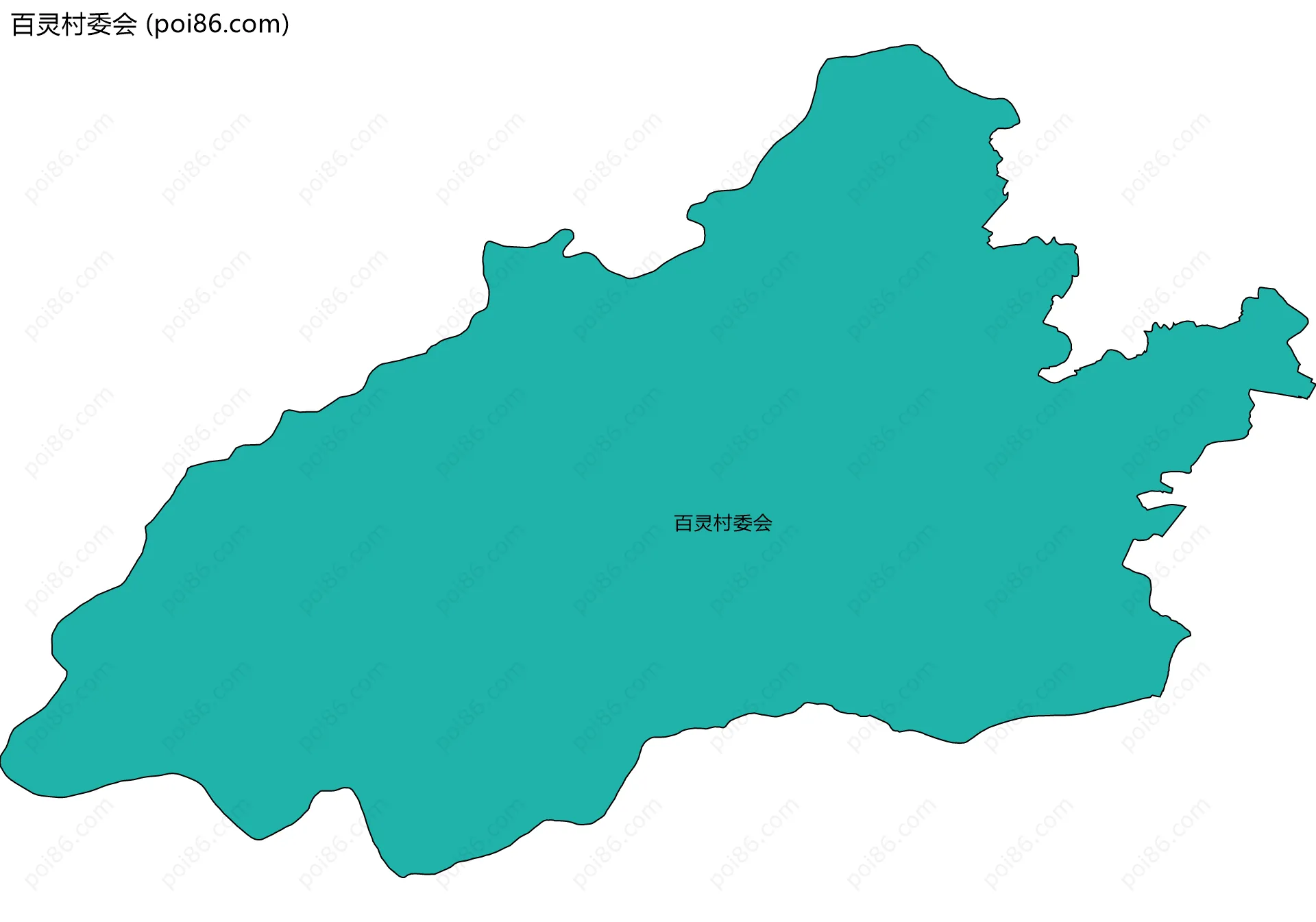 百灵村委会边界地图