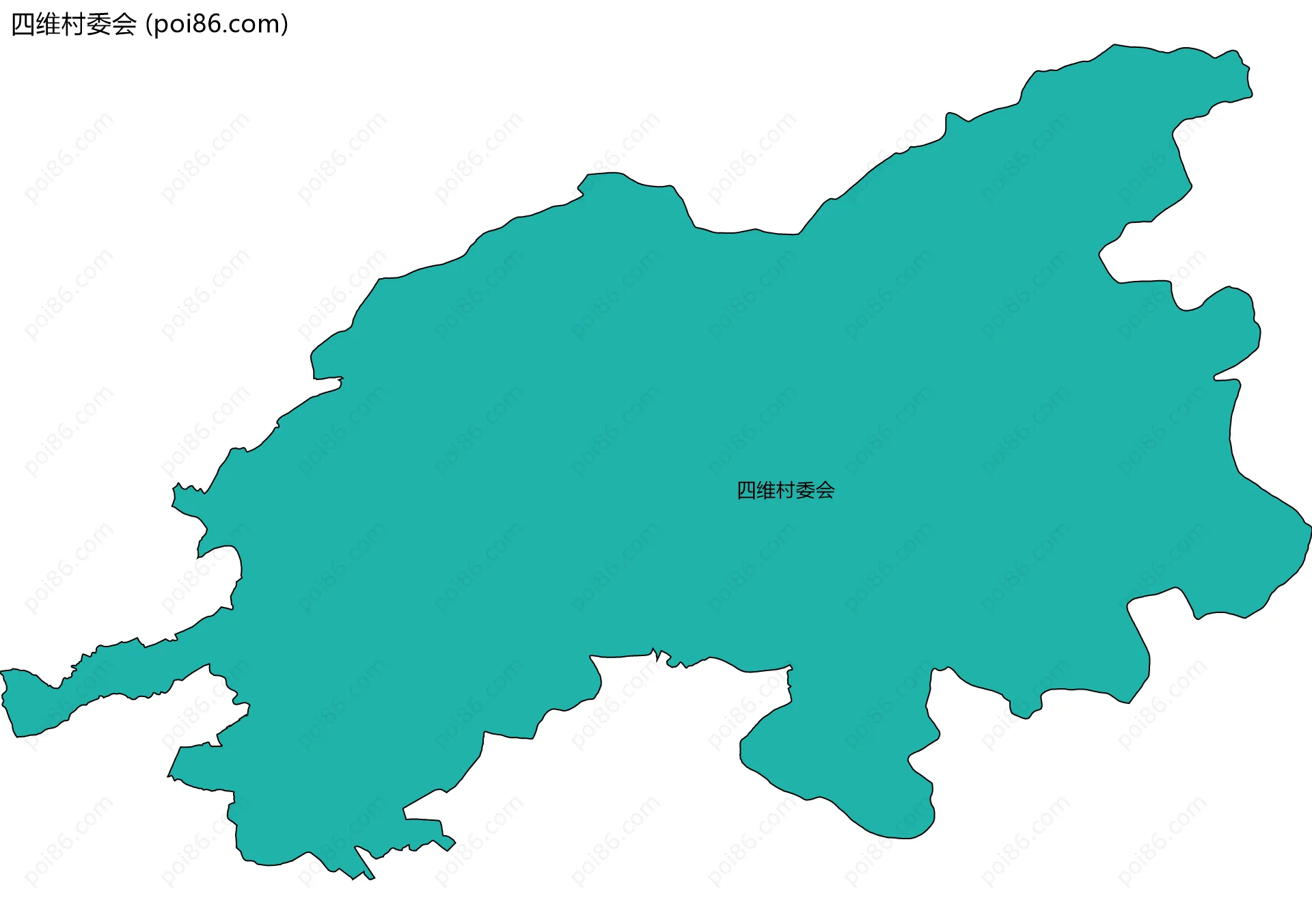 四维村委会边界地图