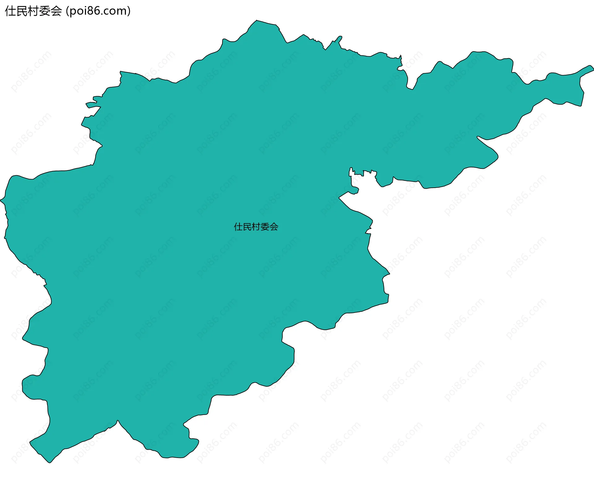 仕民村委会边界地图
