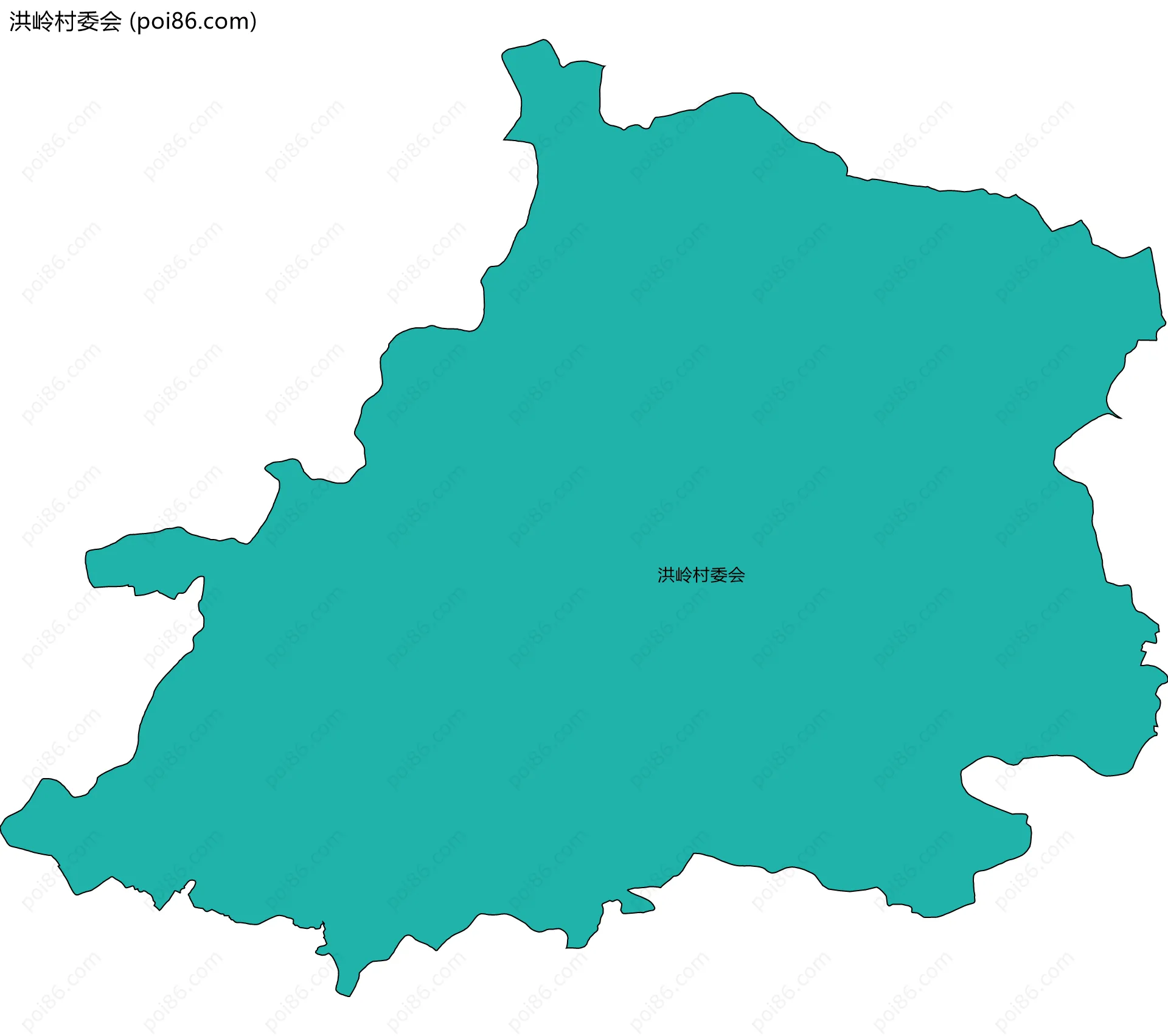 洪岭村委会边界地图