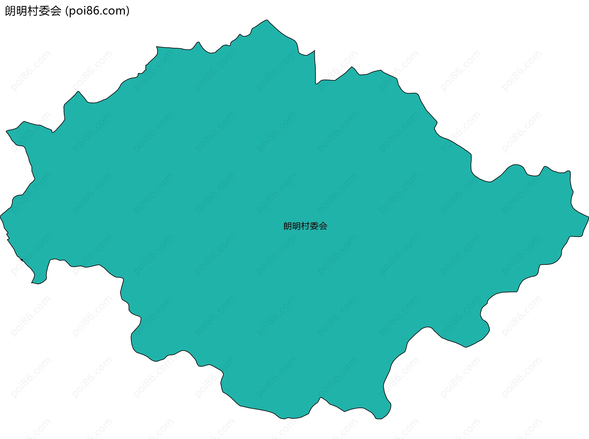 朗明村委会边界地图