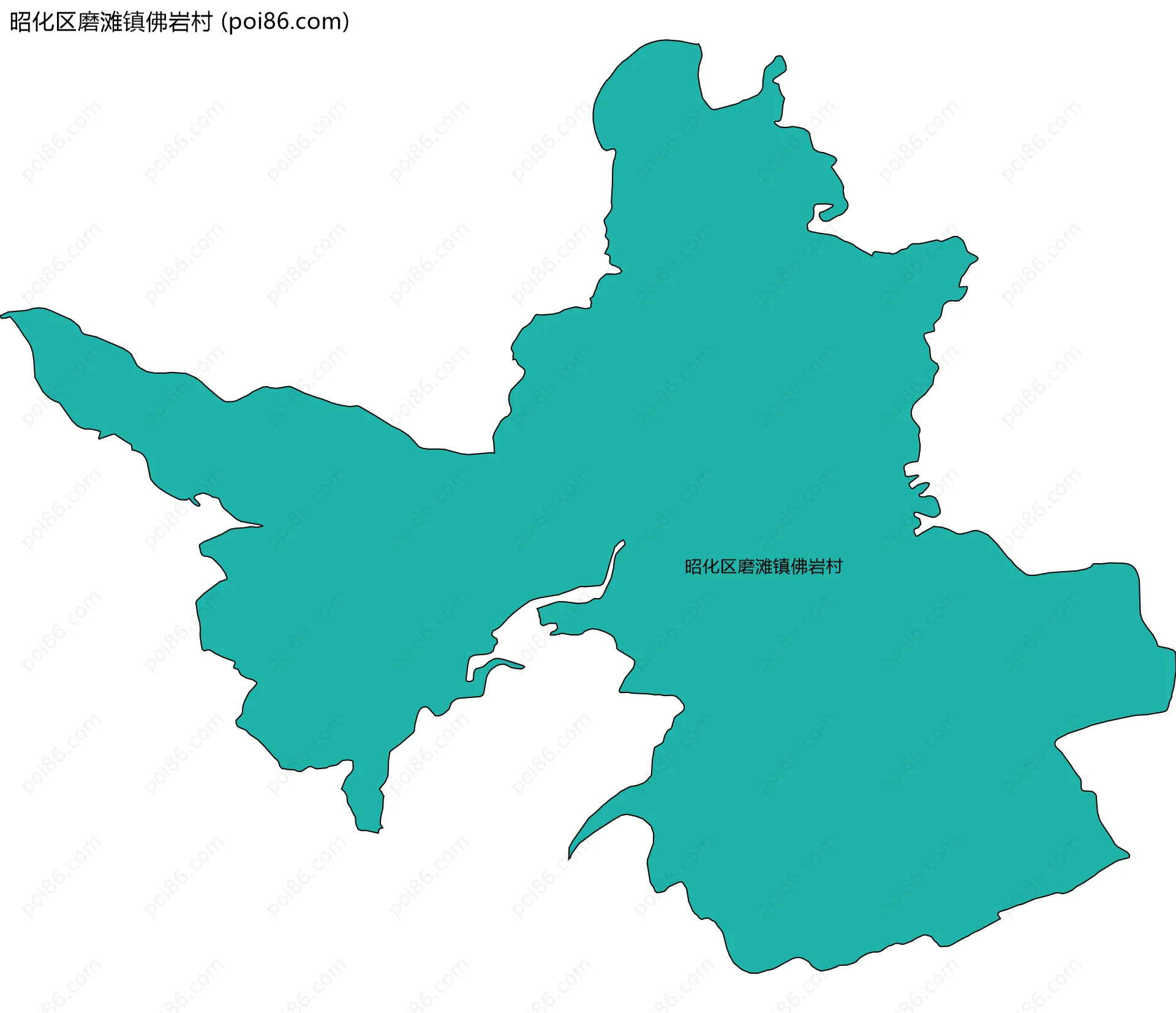 昭化区磨滩镇佛岩村边界地图