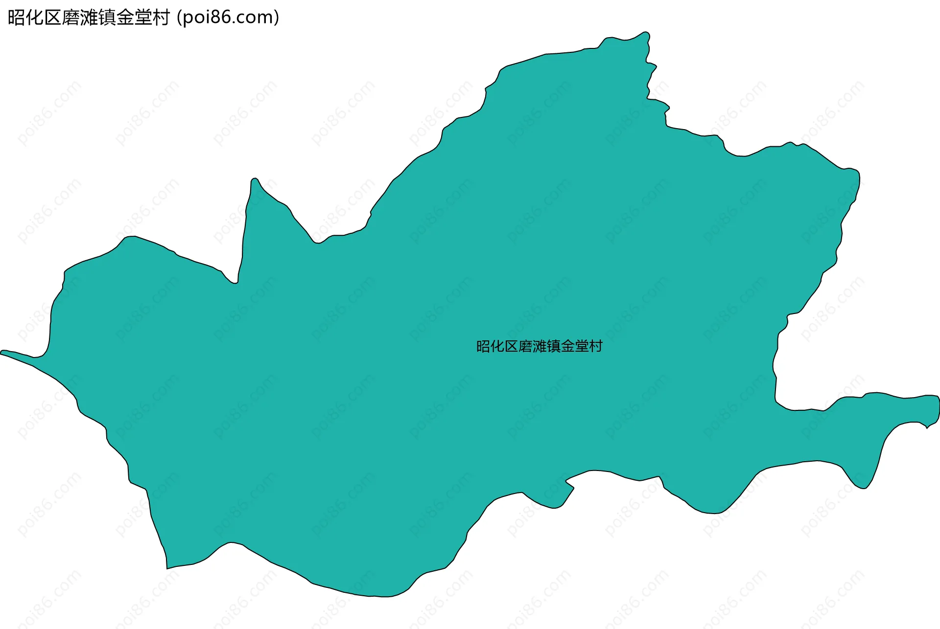 昭化区磨滩镇金堂村边界地图