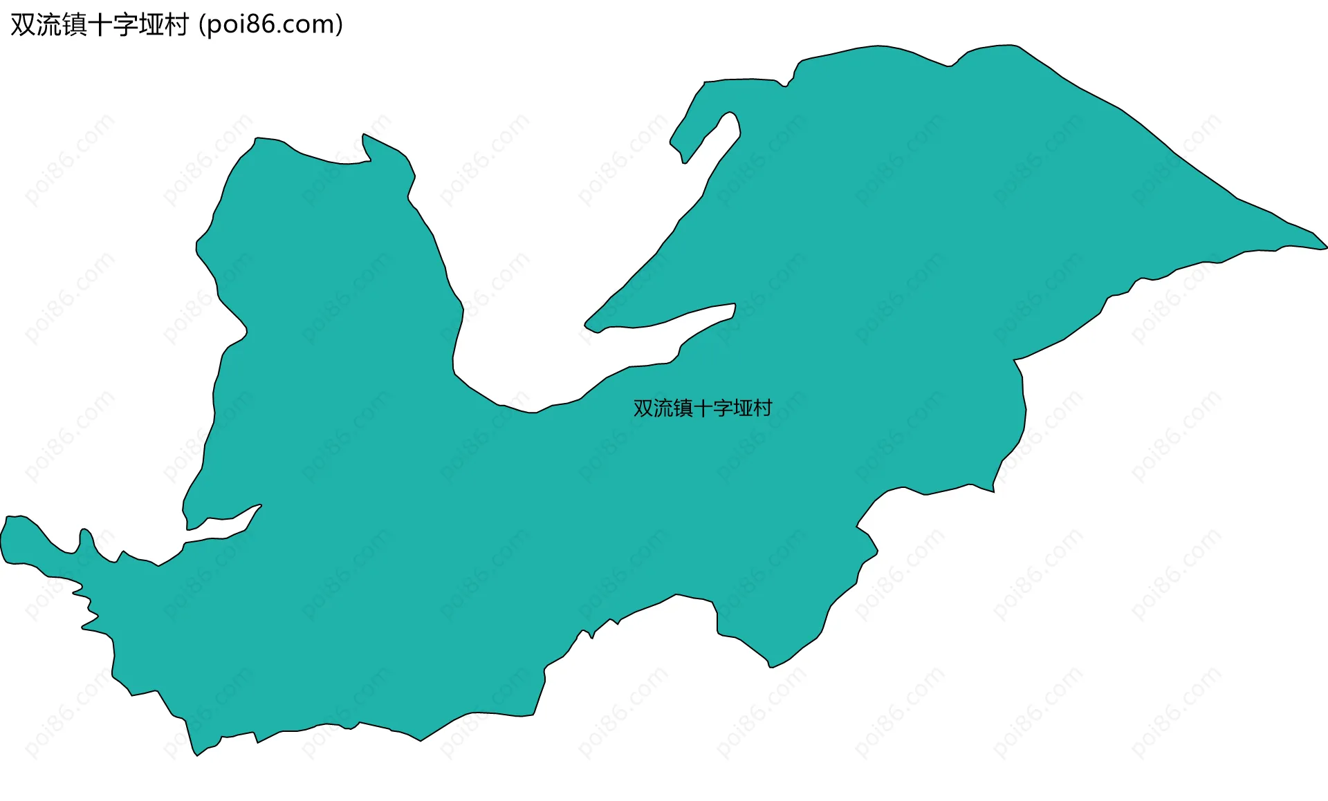 双流镇十字垭村边界地图