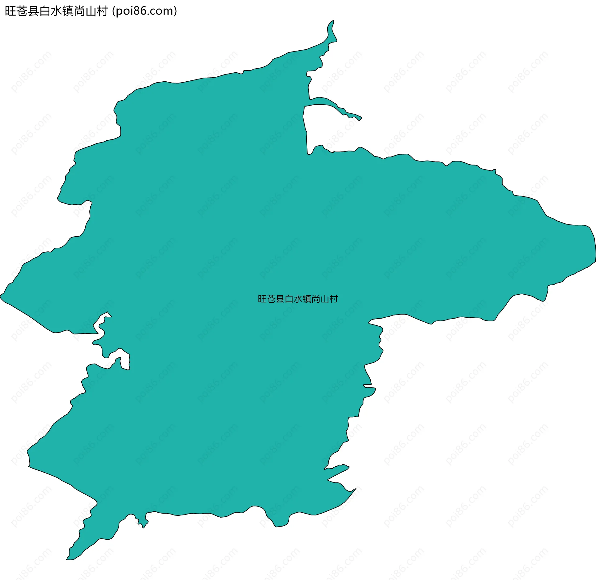 旺苍县白水镇尚山村边界地图