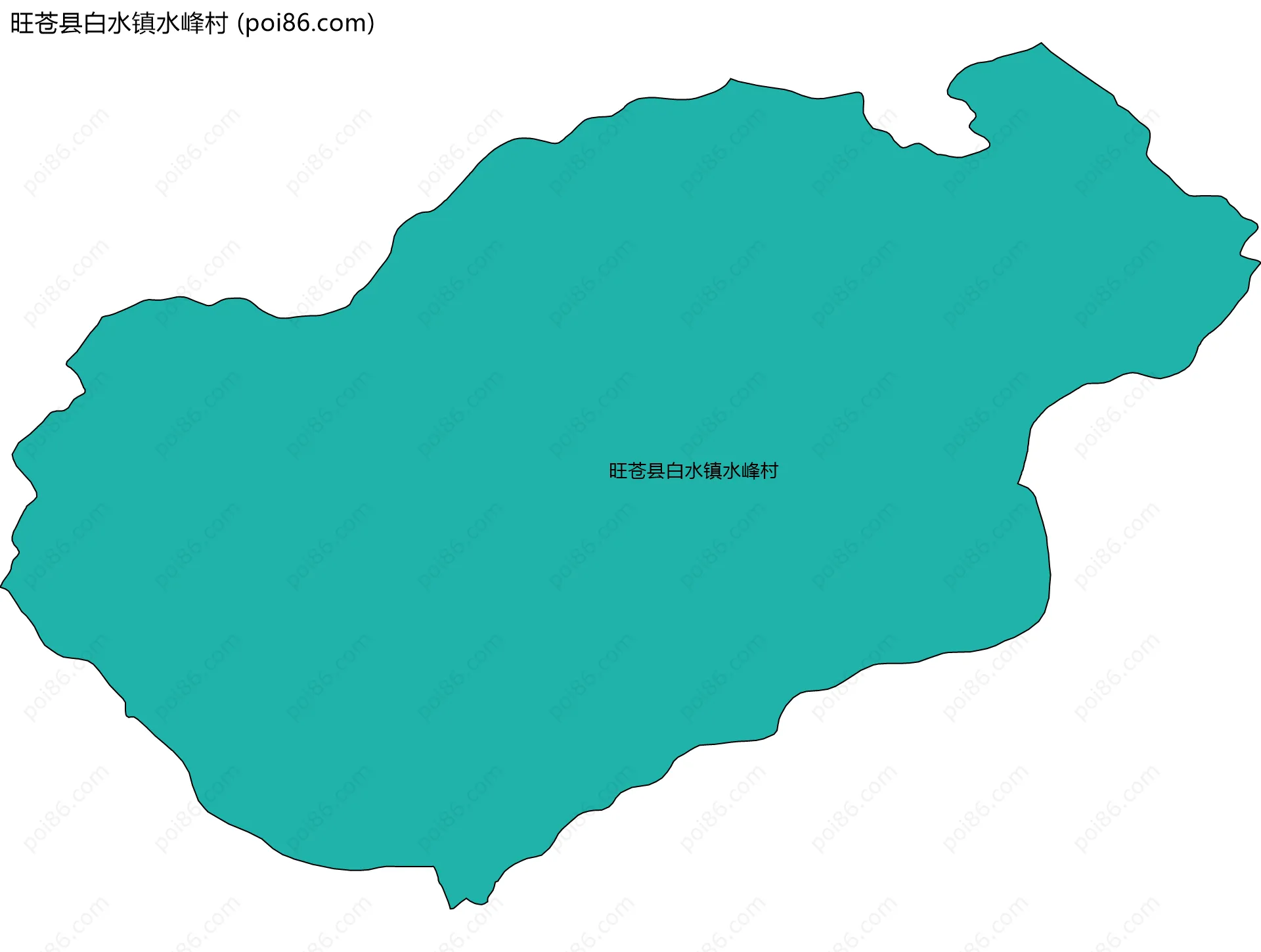 旺苍县白水镇水峰村边界地图