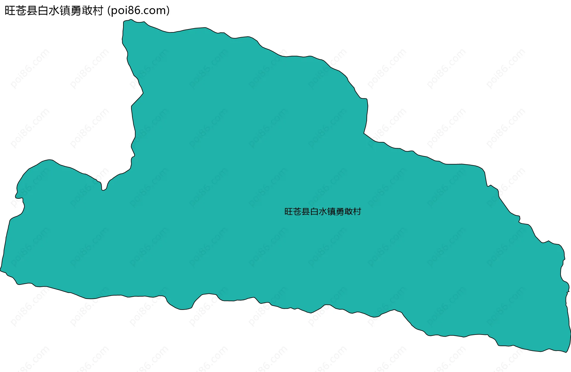 旺苍县白水镇勇敢村边界地图