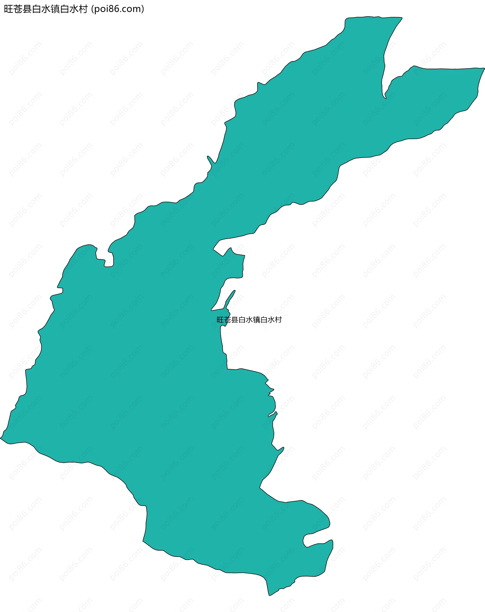 旺苍县白水镇白水村边界地图