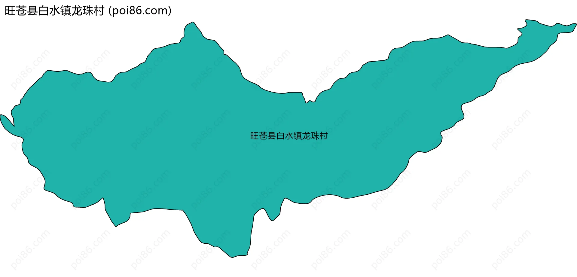 旺苍县白水镇龙珠村边界地图