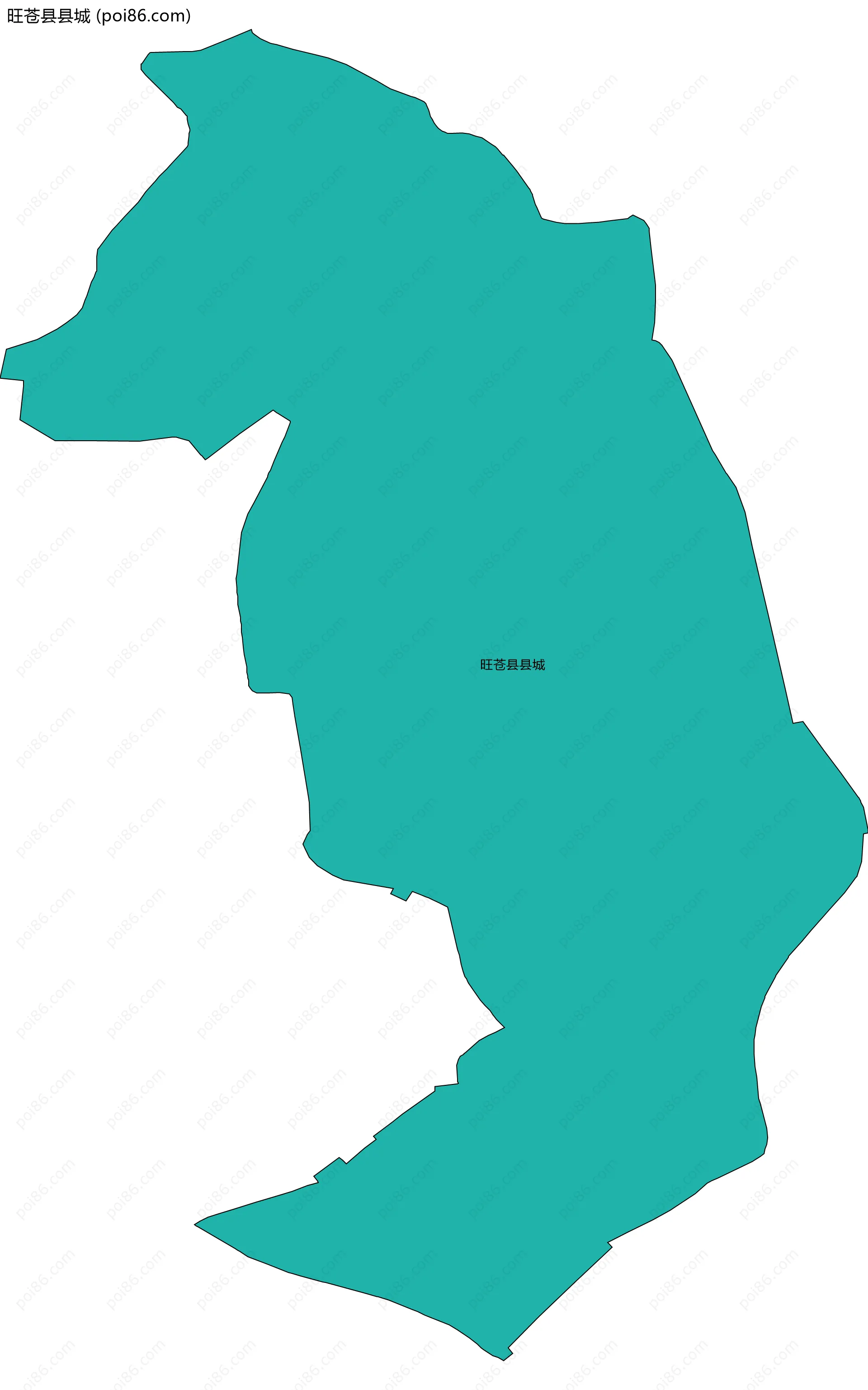 旺苍县县城边界地图