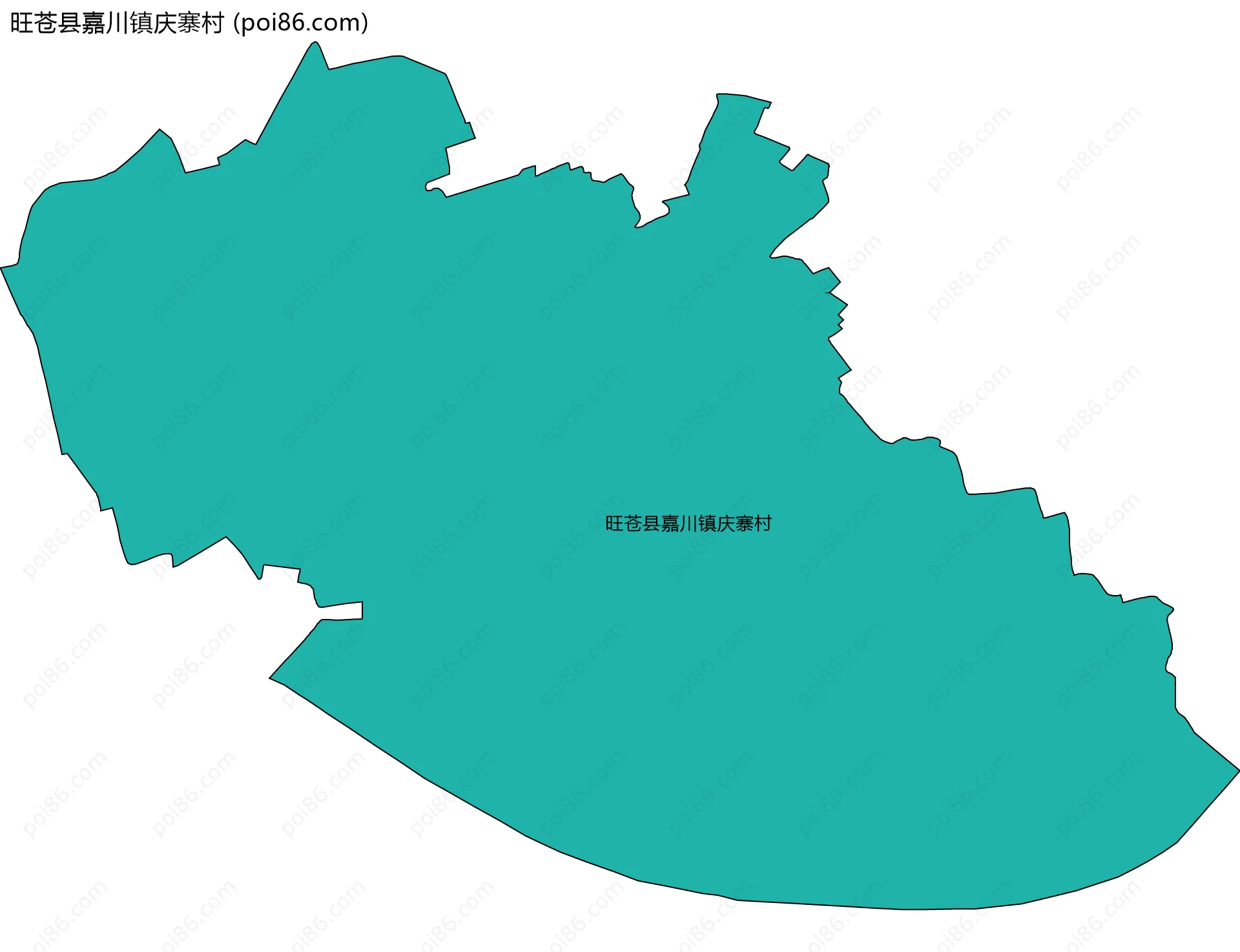 旺苍县嘉川镇庆寨村边界地图