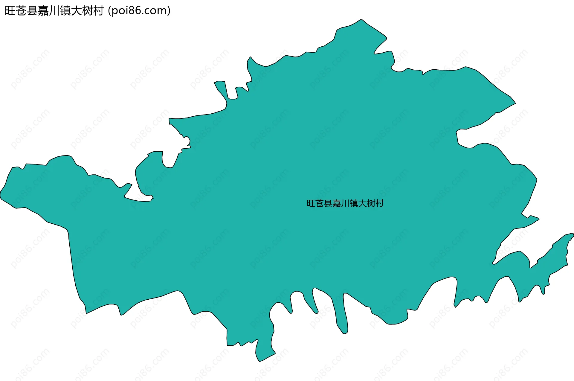 旺苍县嘉川镇大树村边界地图
