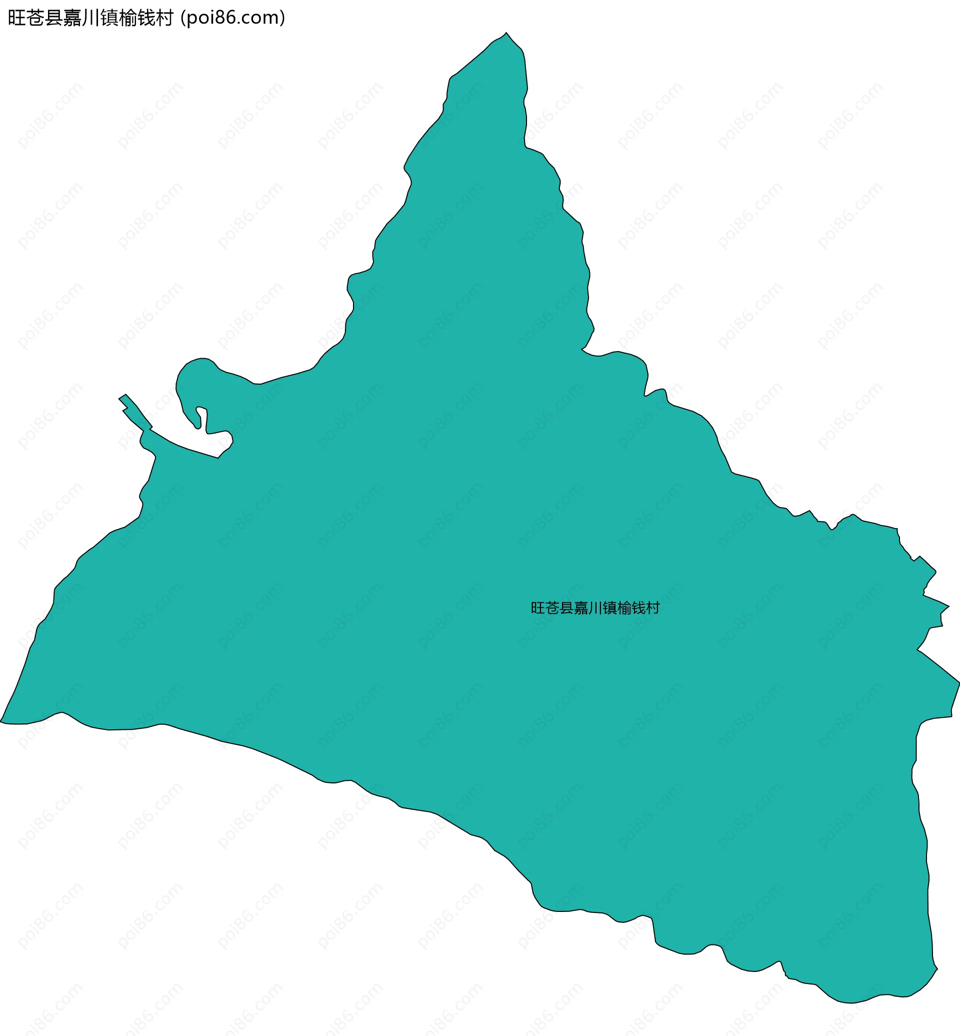 旺苍县嘉川镇榆钱村边界地图