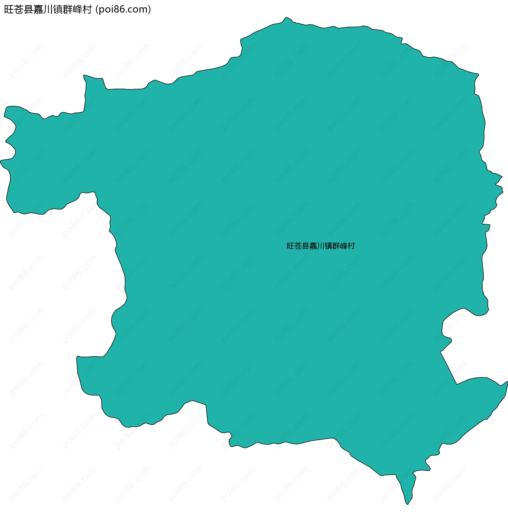 旺苍县嘉川镇群峰村边界地图