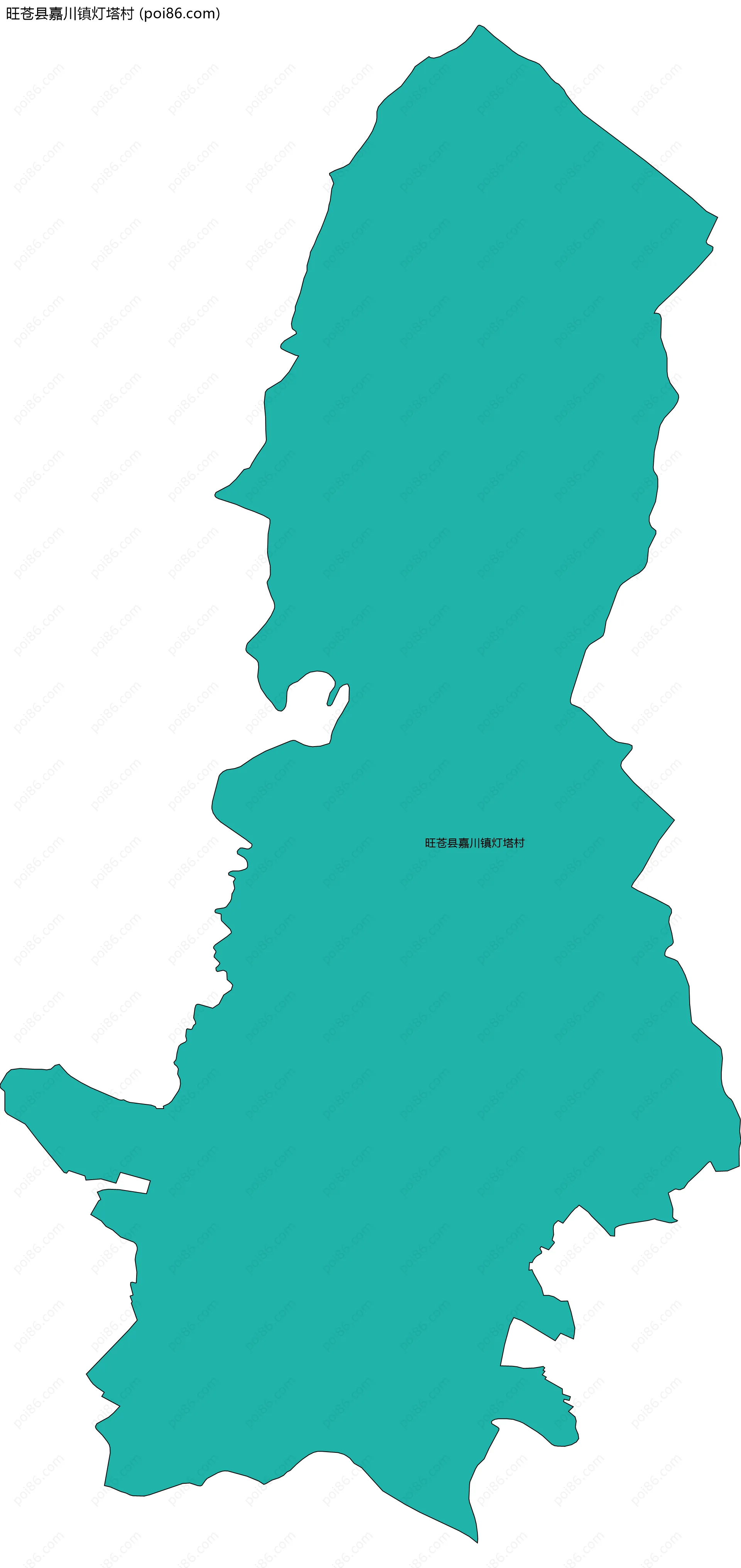 旺苍县嘉川镇灯塔村边界地图