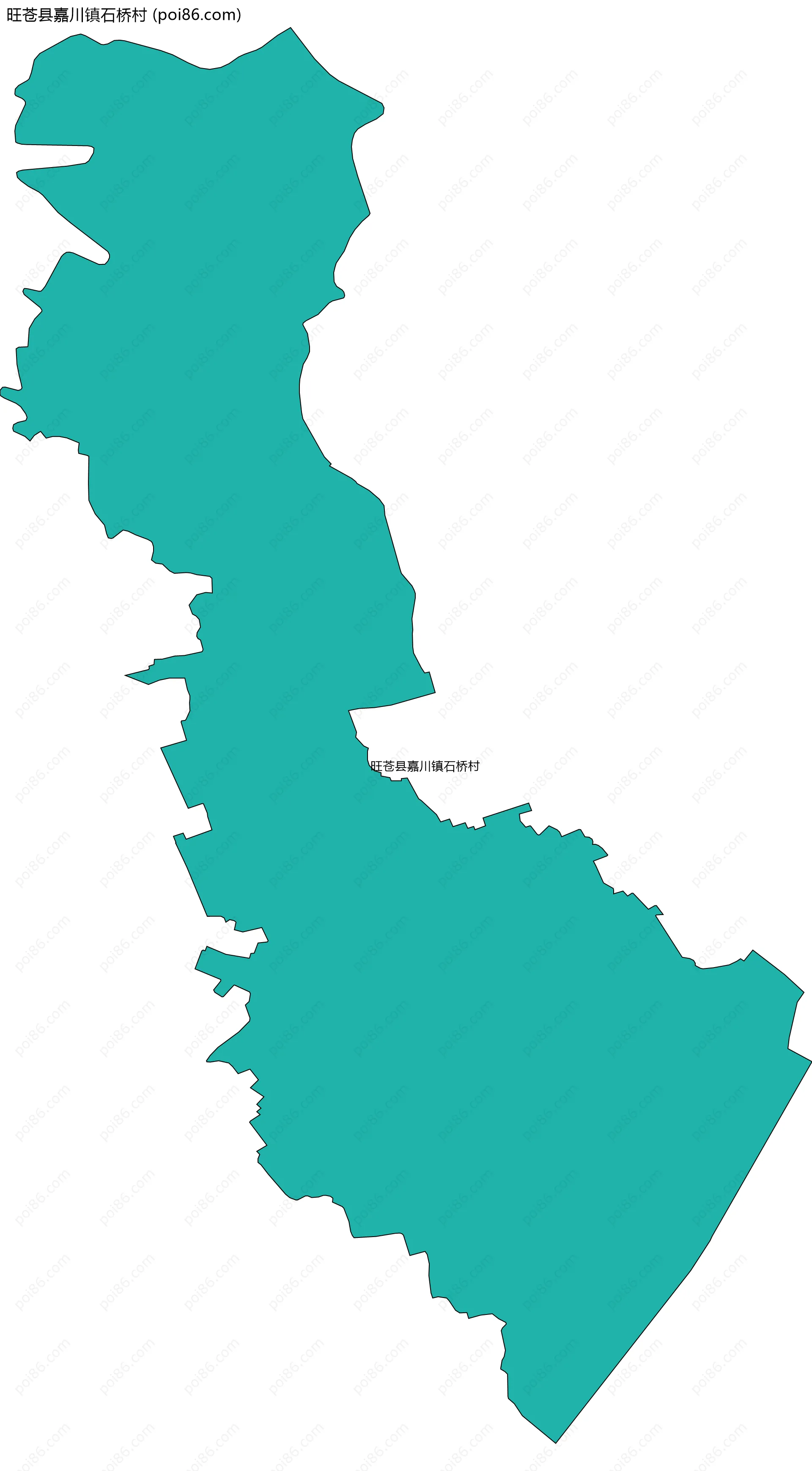 旺苍县嘉川镇石桥村边界地图