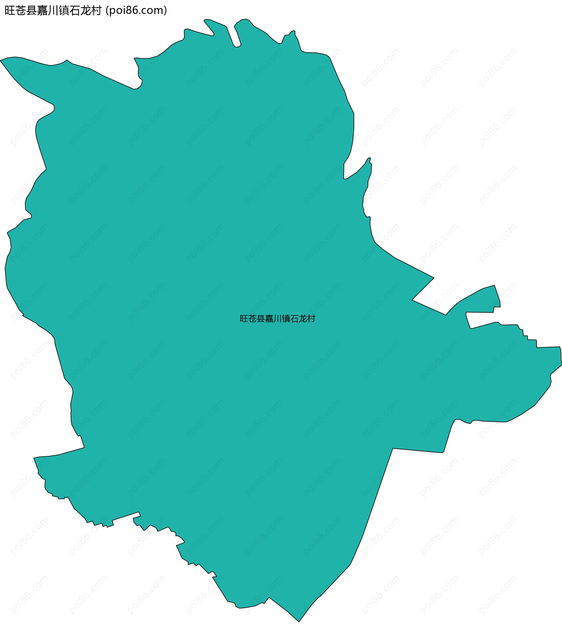 旺苍县嘉川镇石龙村边界地图
