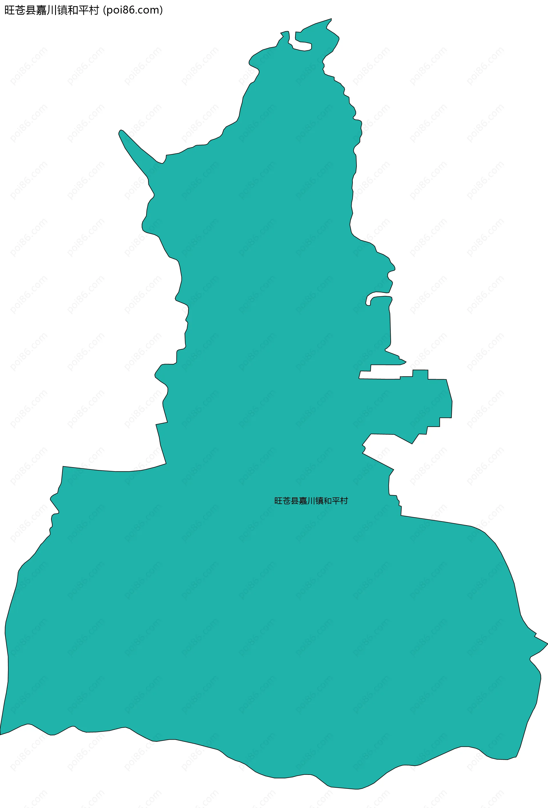 旺苍县嘉川镇和平村边界地图