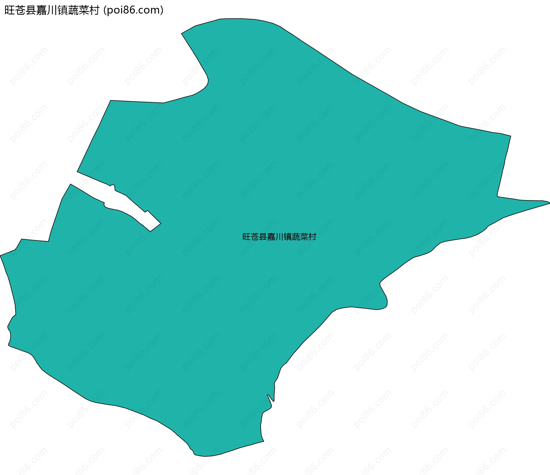 旺苍县嘉川镇蔬菜村边界地图