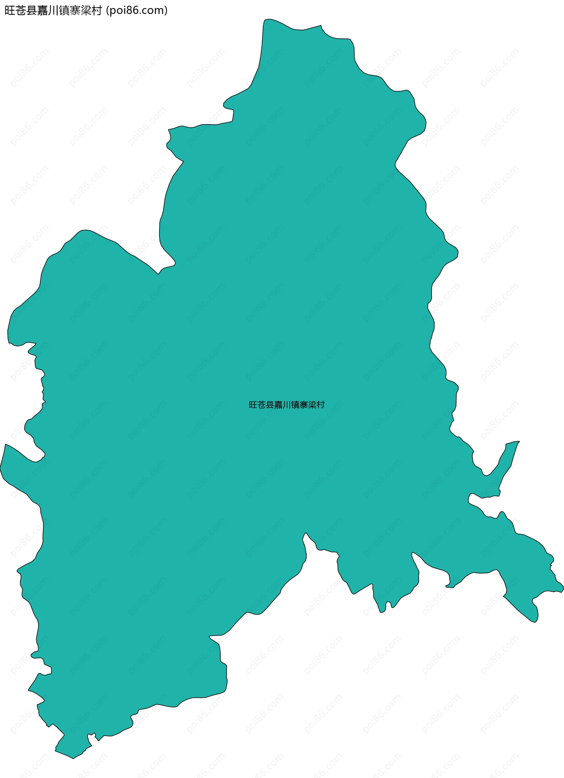 旺苍县嘉川镇寨梁村边界地图