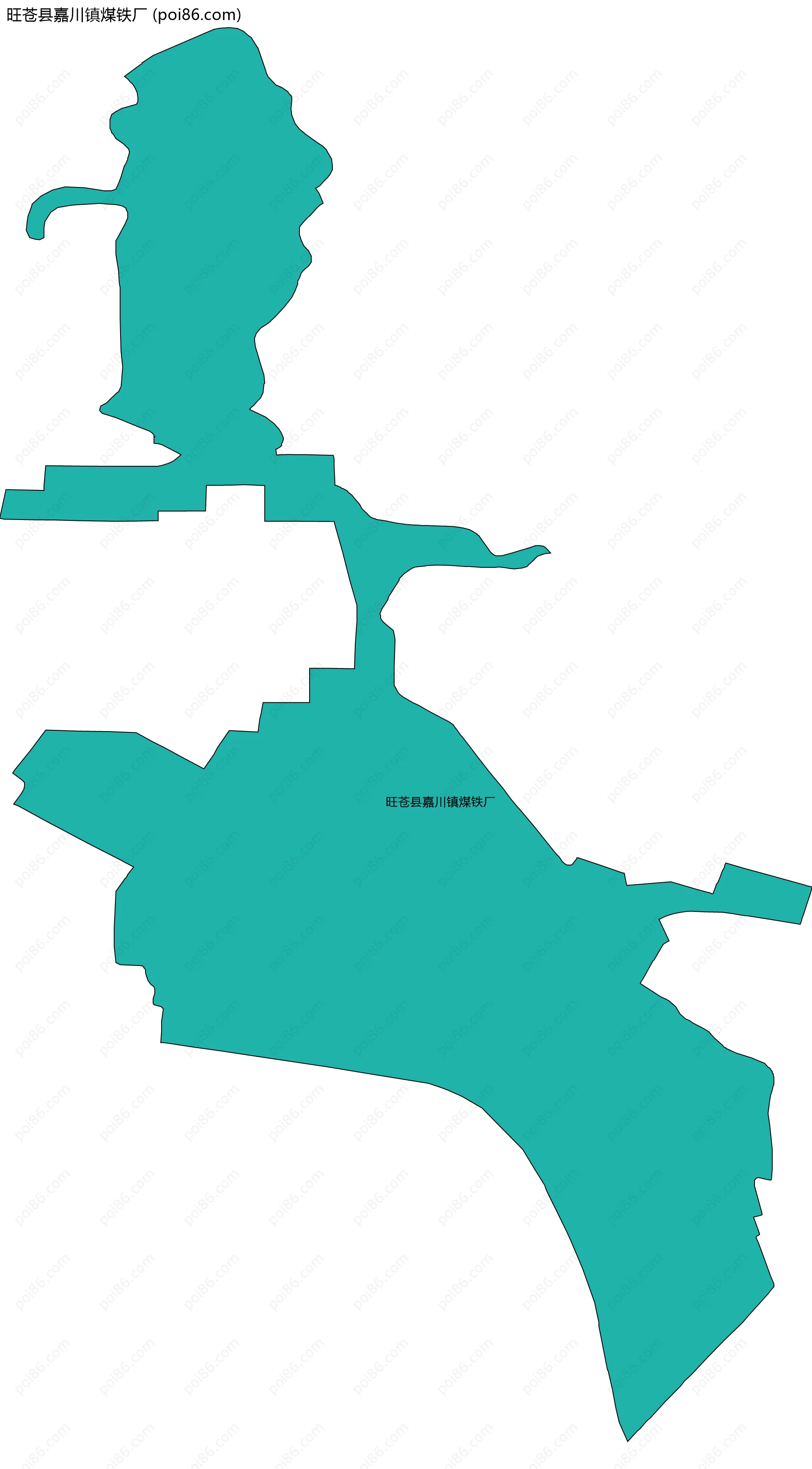 旺苍县嘉川镇煤铁厂边界地图