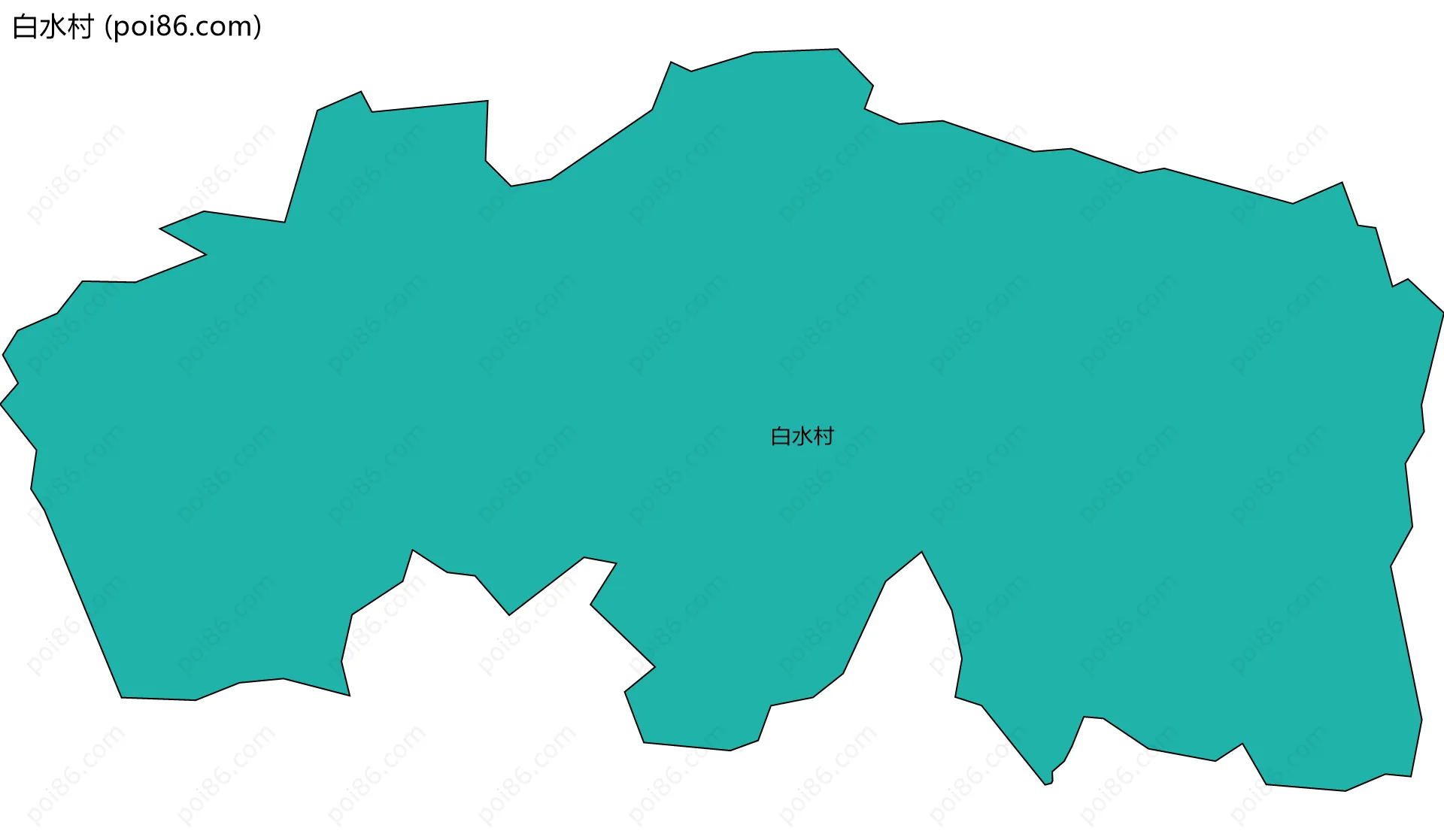 白水村边界地图