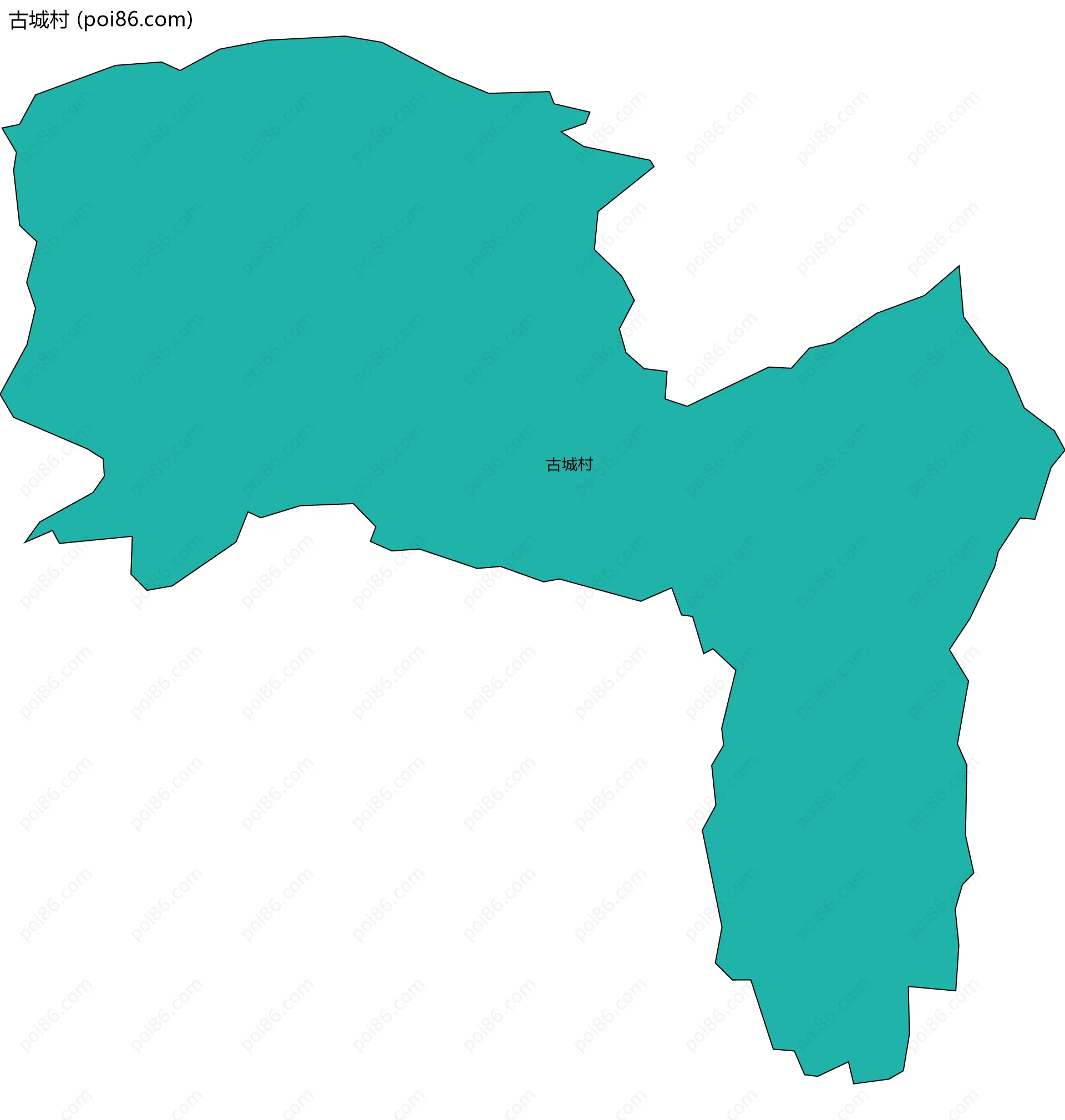 古城村边界地图