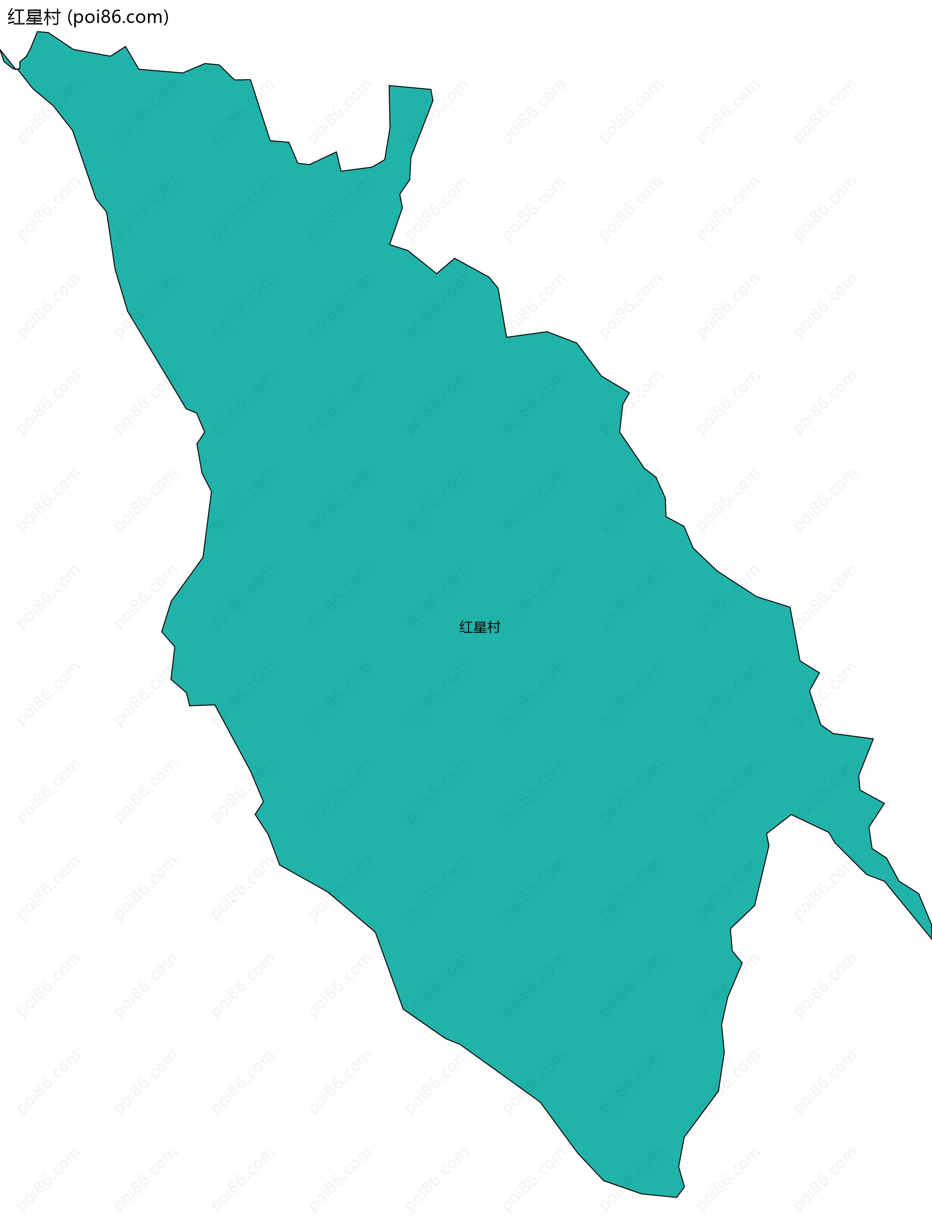 红星村边界地图