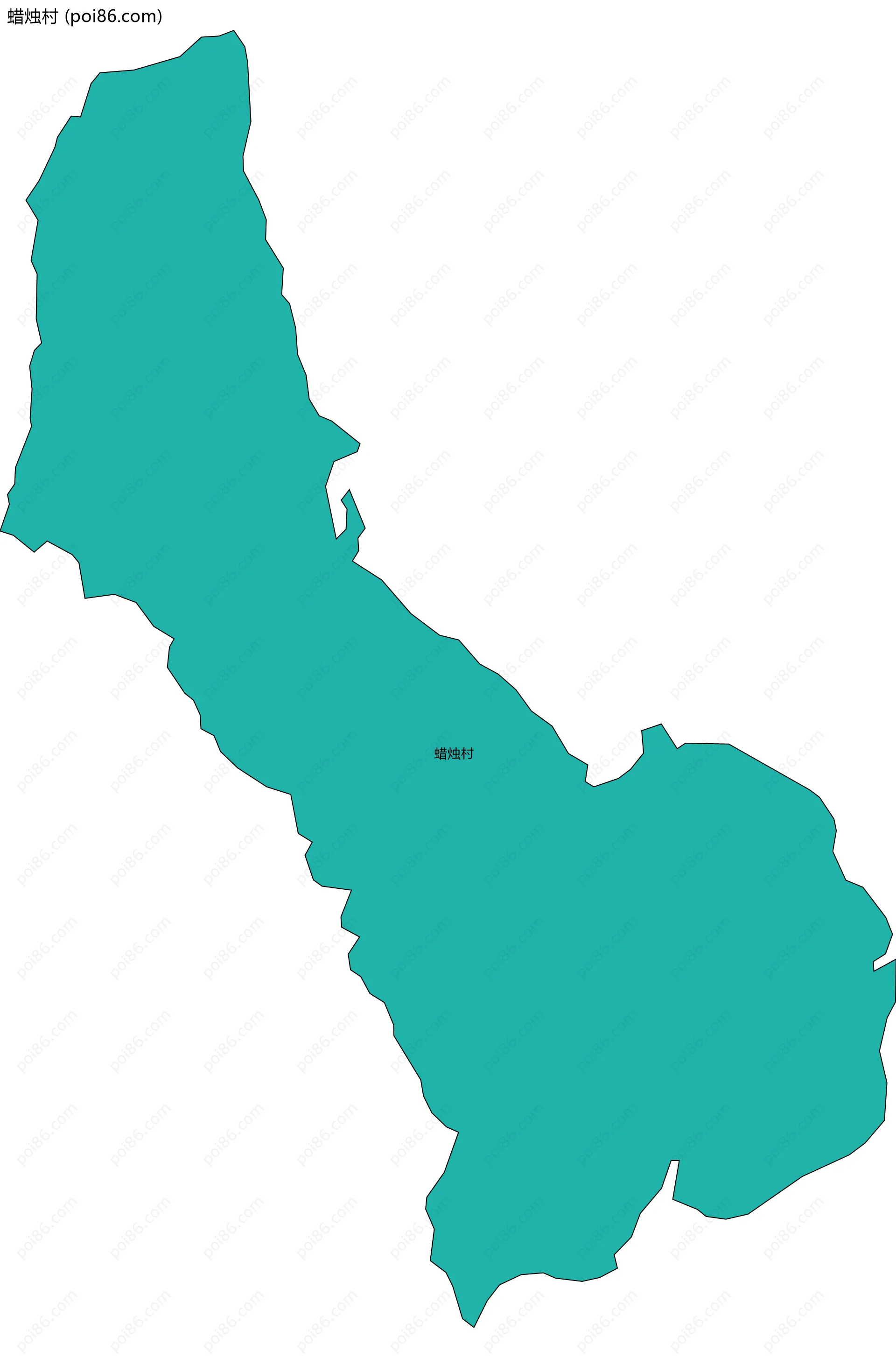 蜡烛村边界地图