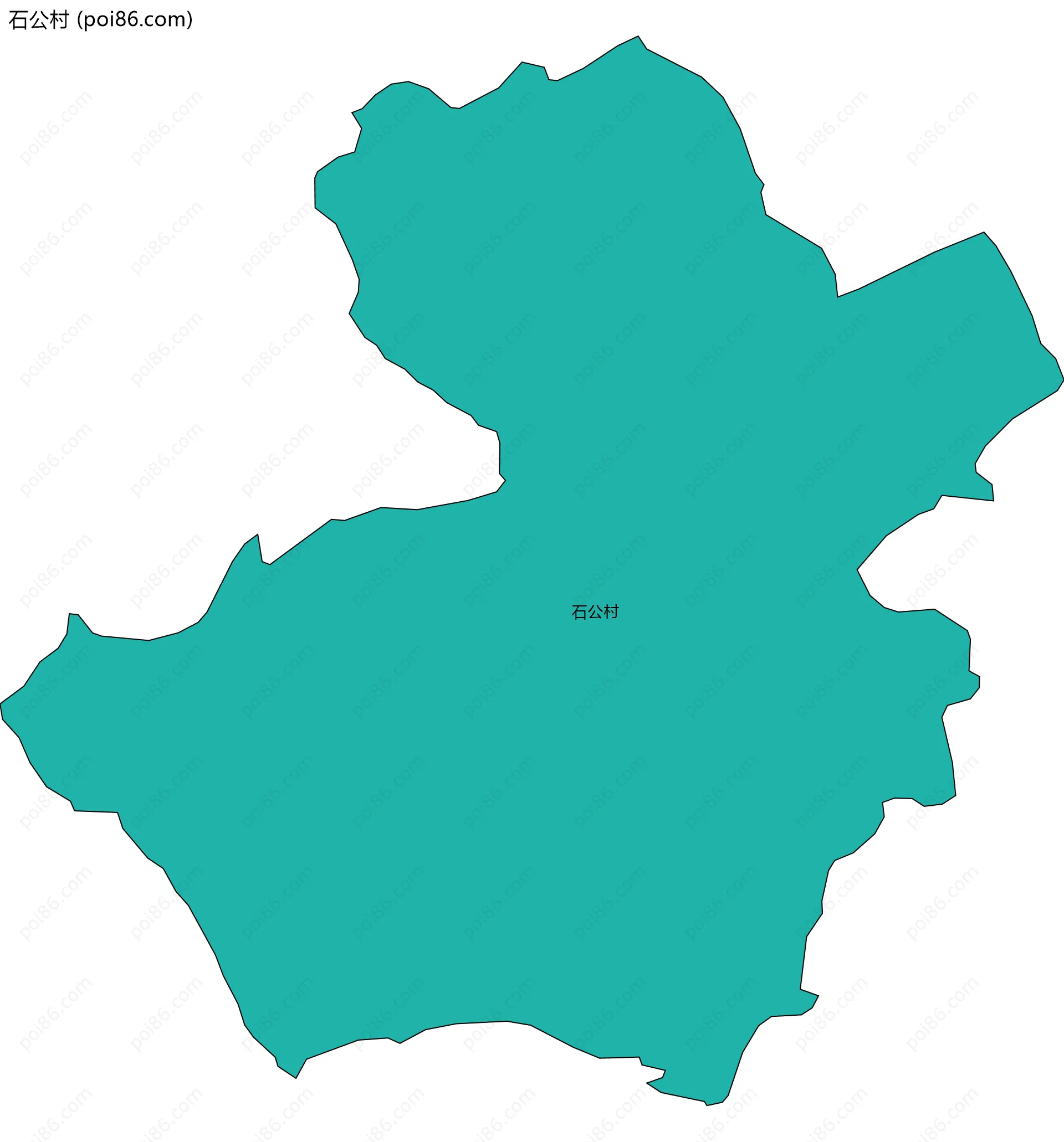 石公村边界地图