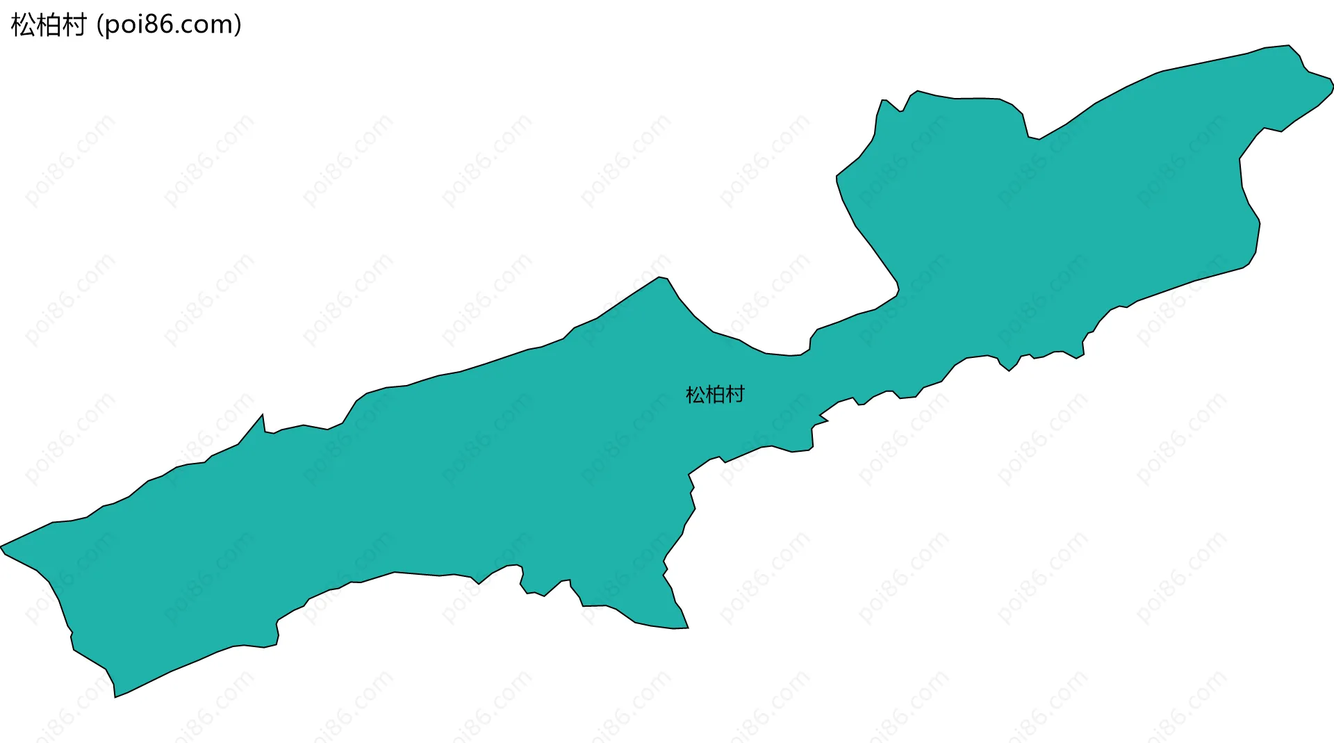 松柏村边界地图