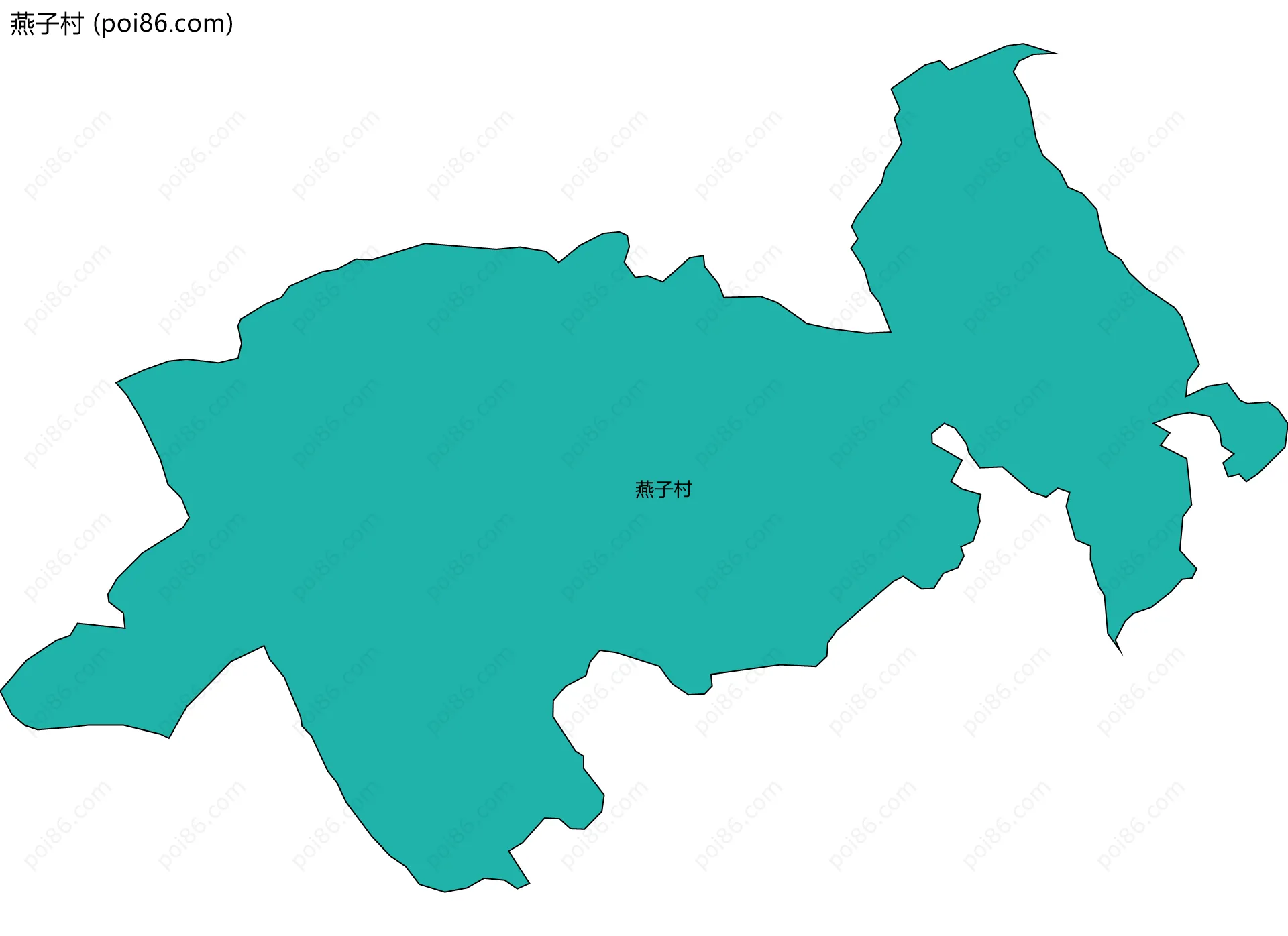 燕子村边界地图