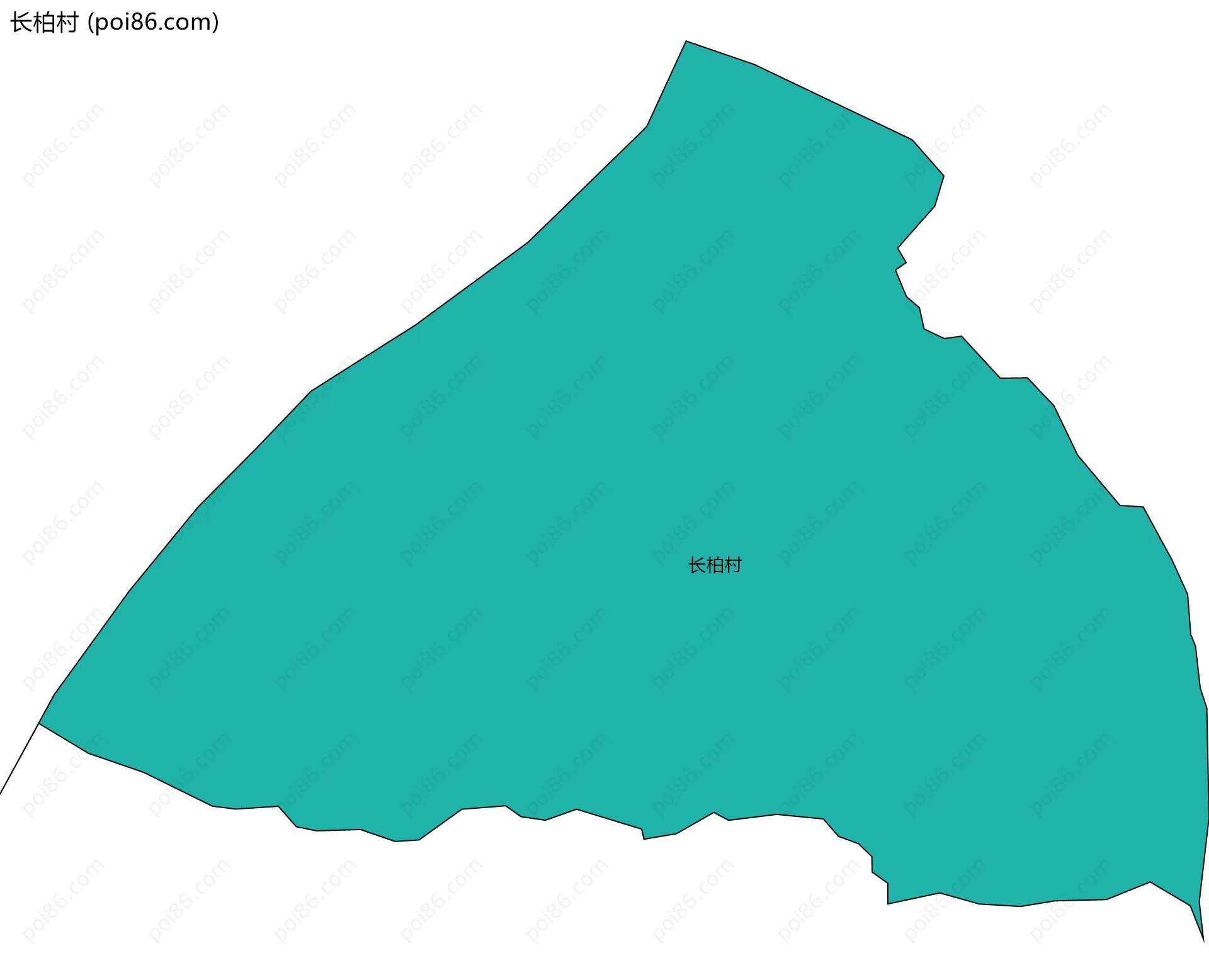 长柏村边界地图