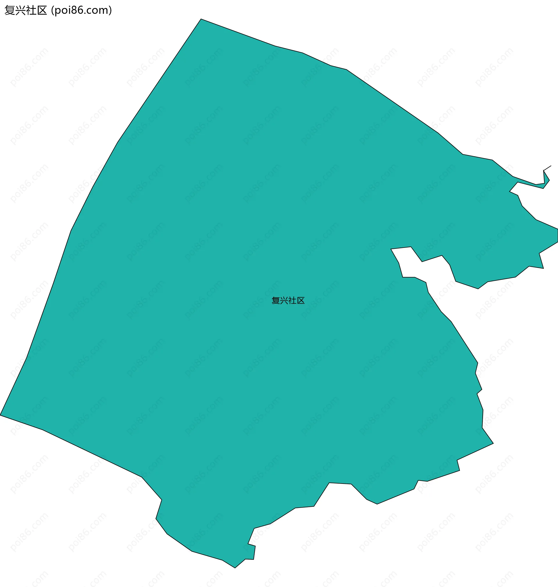 复兴社区边界地图