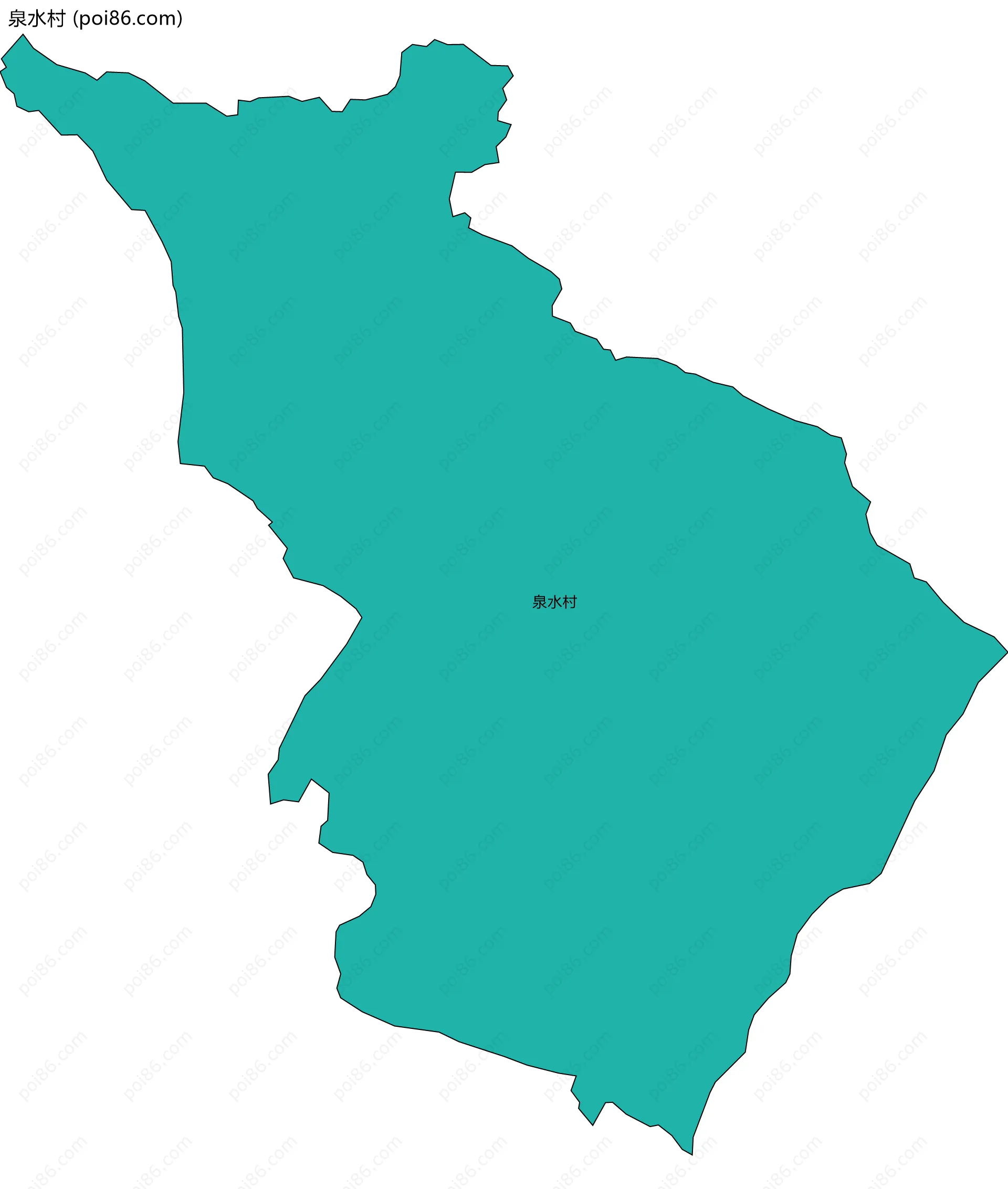 泉水村边界地图
