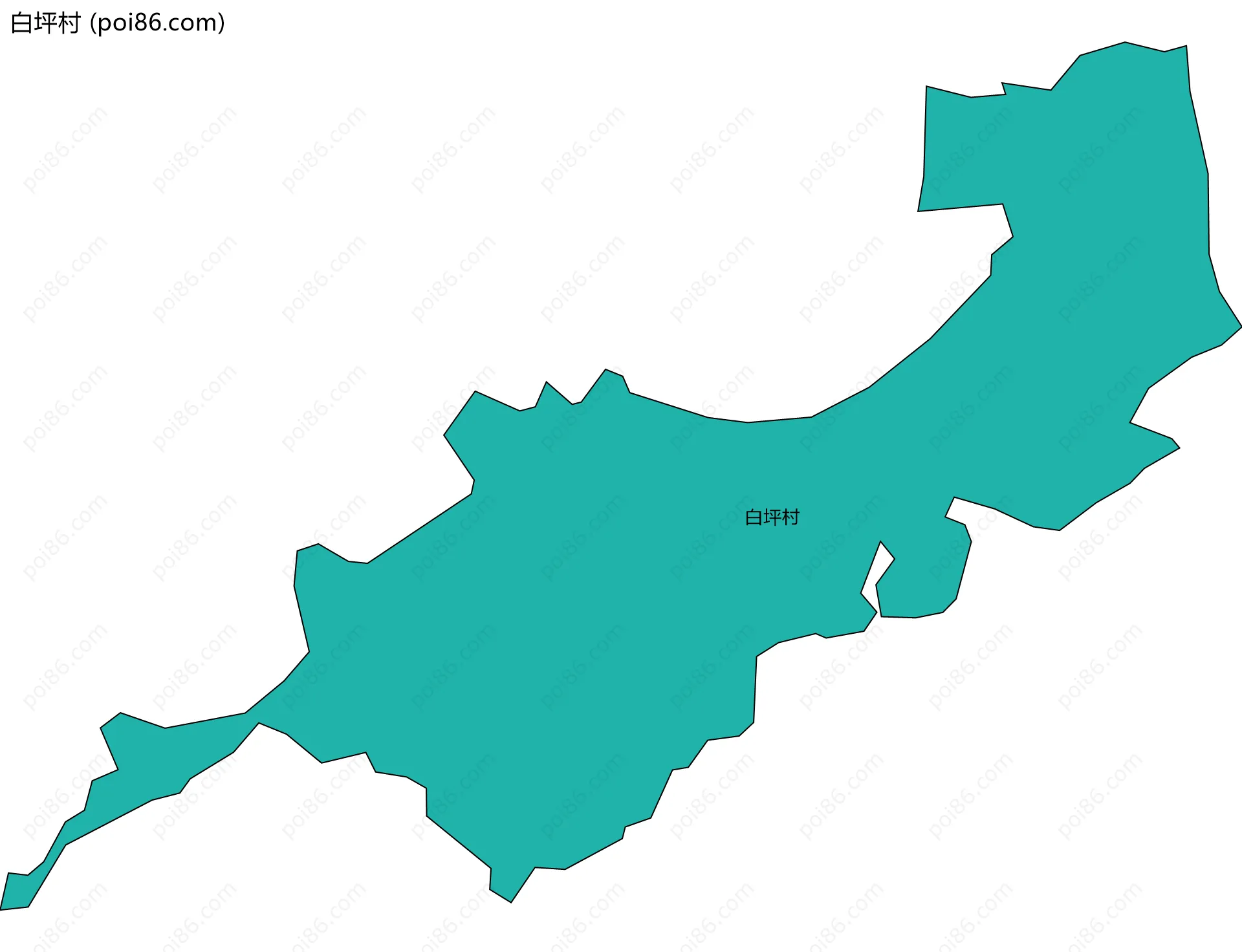 白坪村边界地图