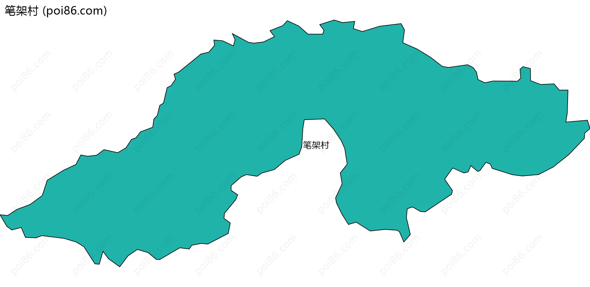 笔架村边界地图