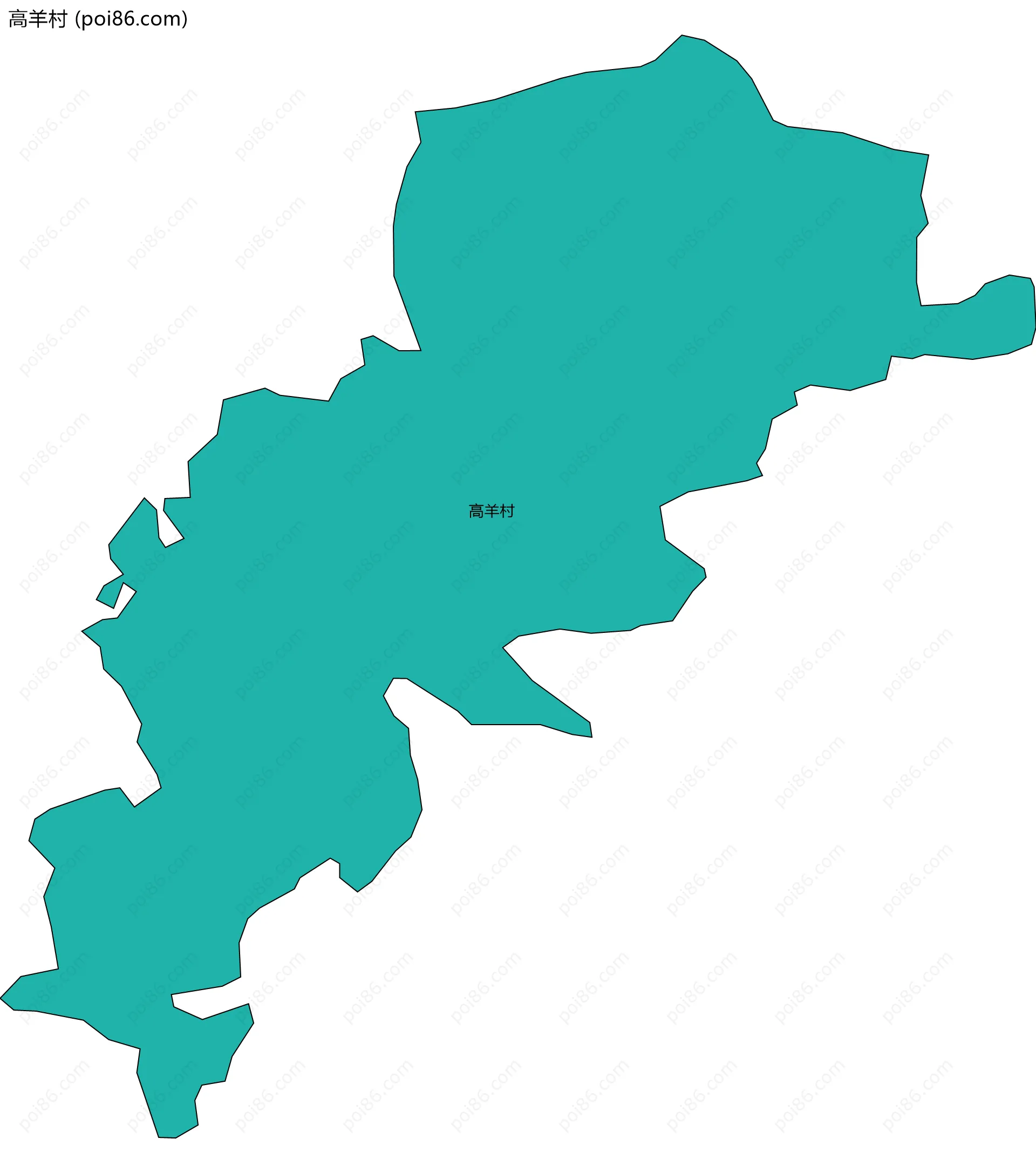 高羊村边界地图