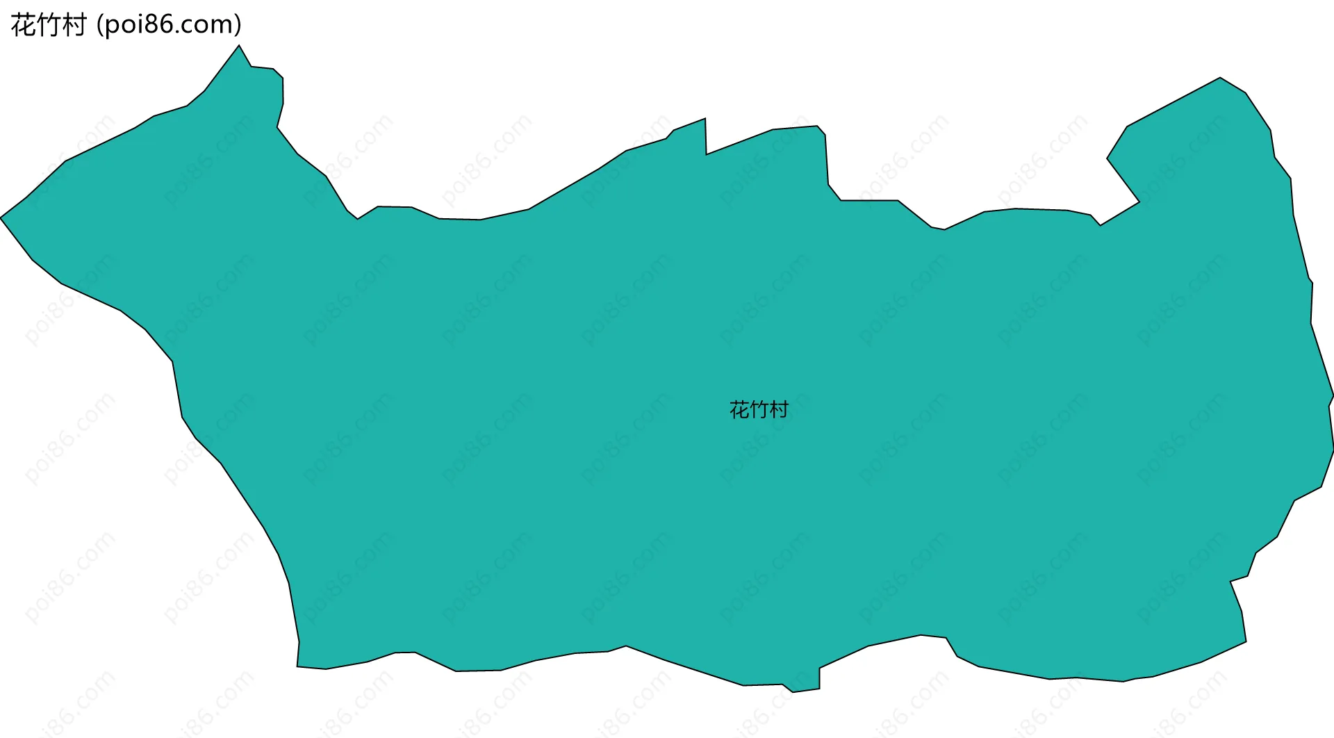 花竹村边界地图
