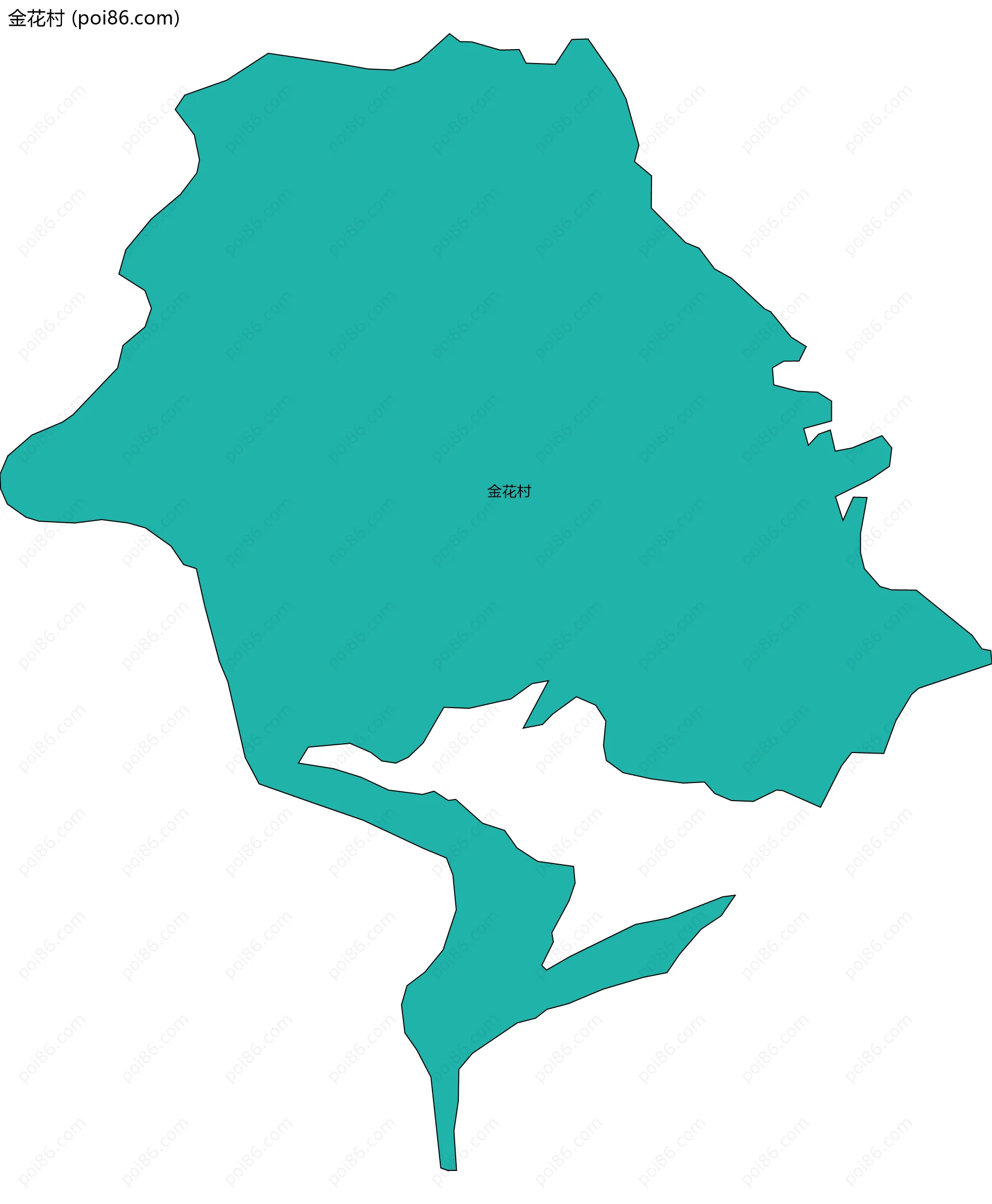 金花村边界地图