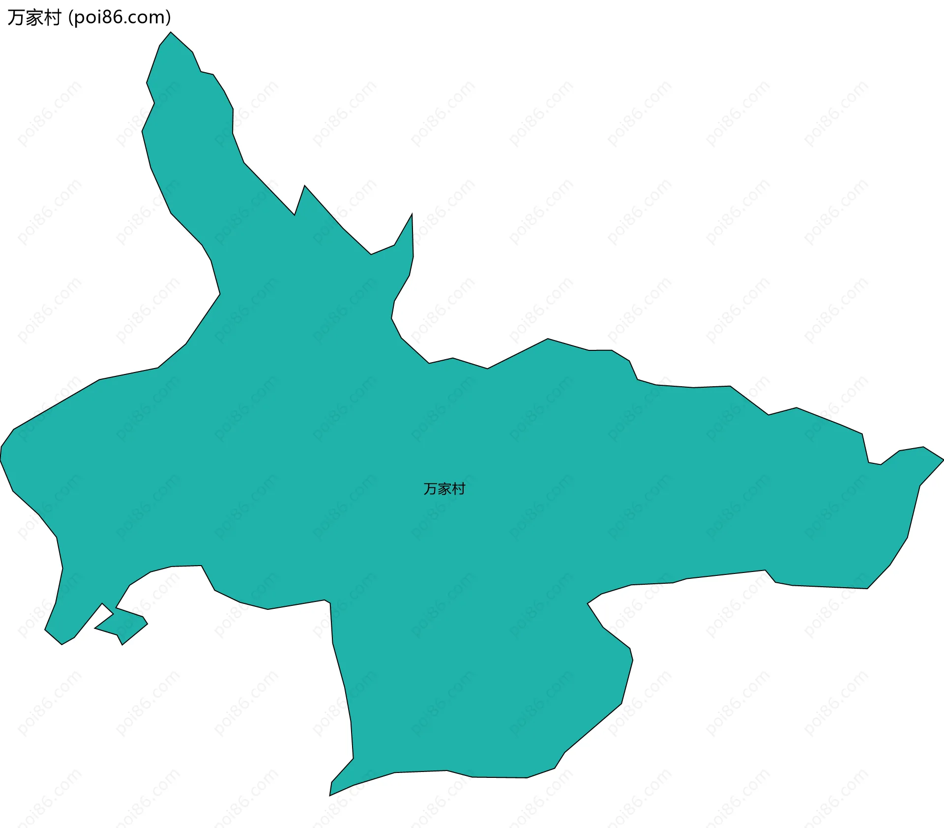 万家村边界地图