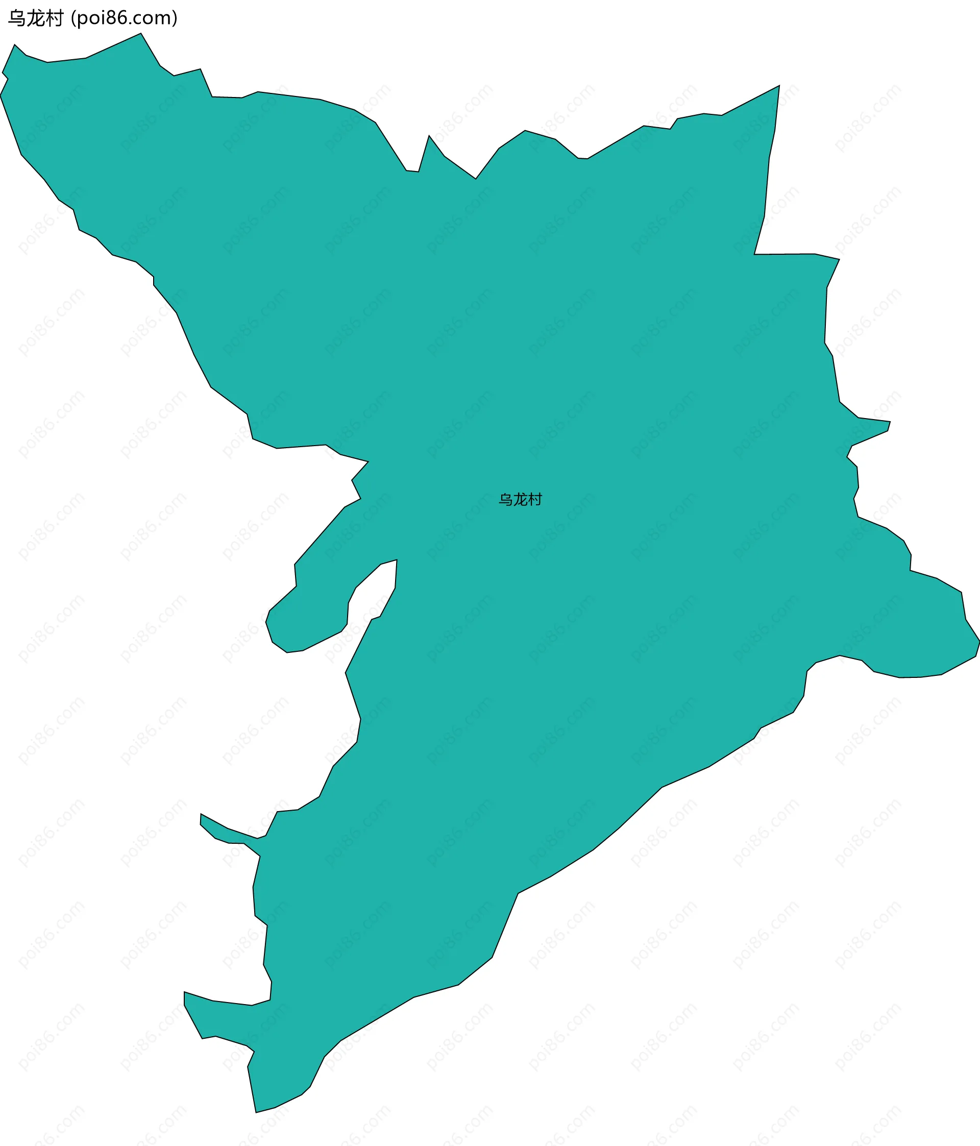 乌龙村边界地图