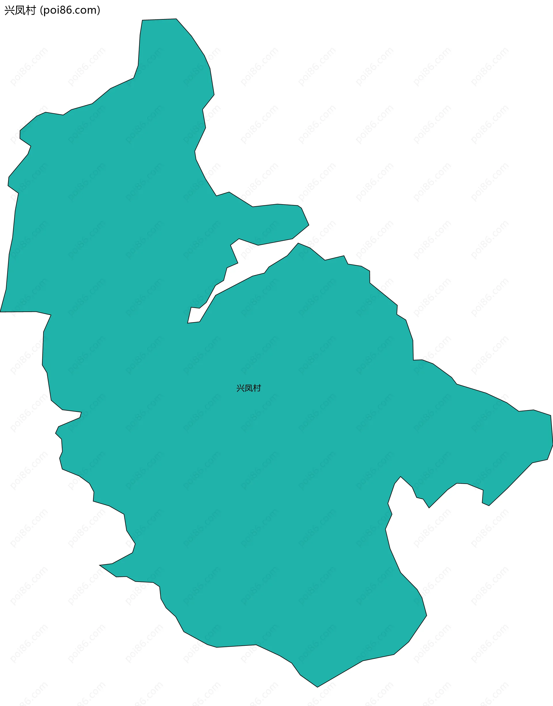 兴凤村边界地图