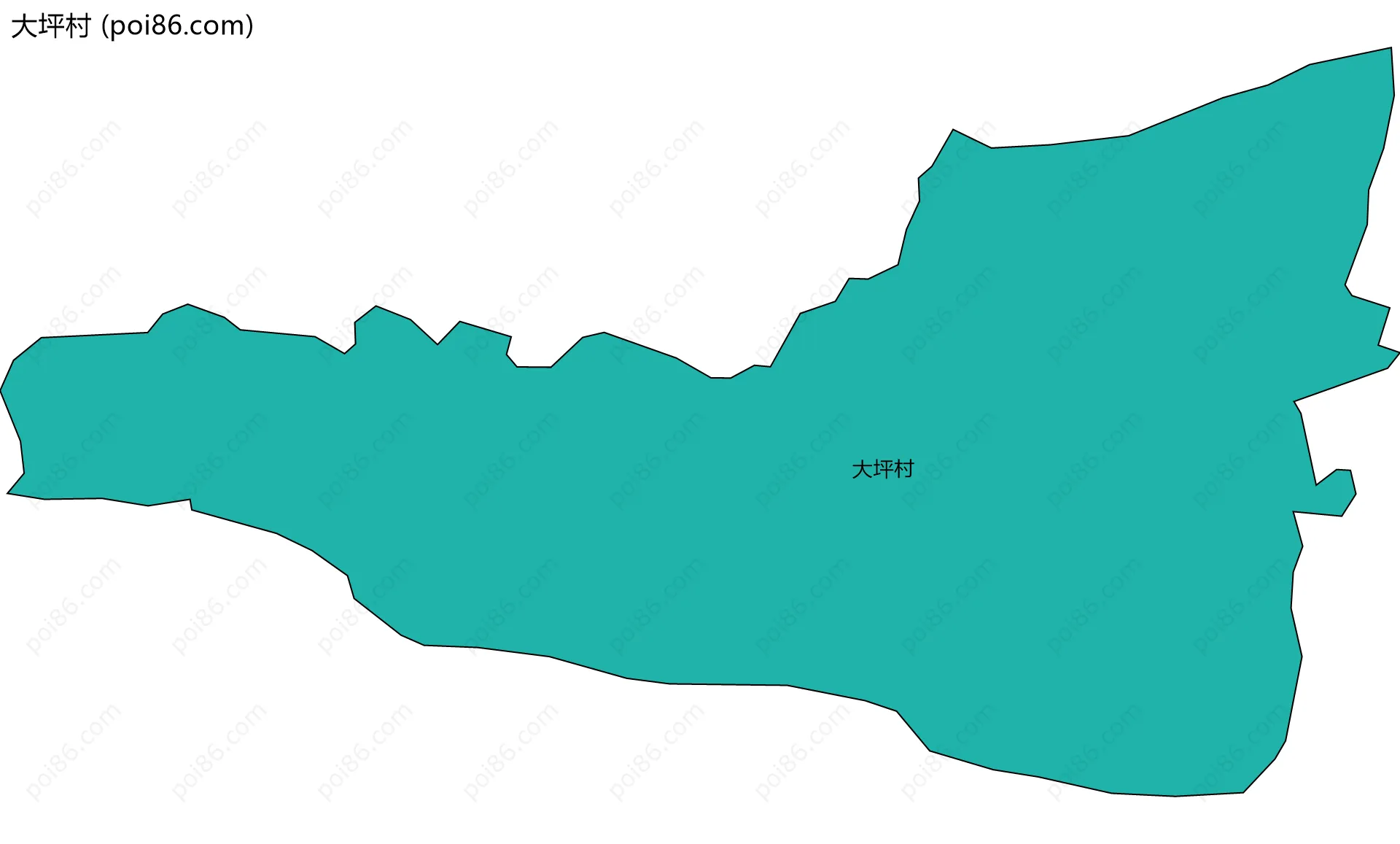 大坪村边界地图