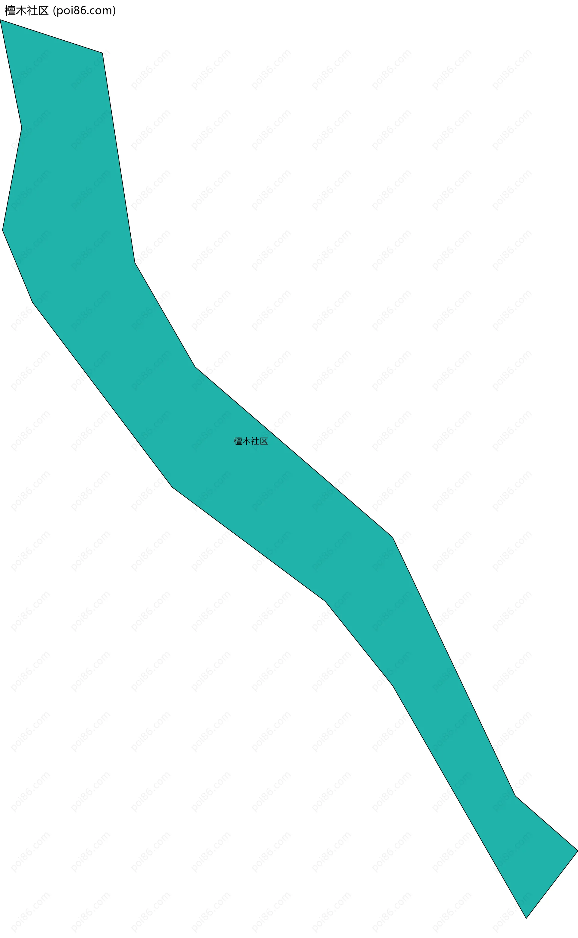 檀木社区边界地图